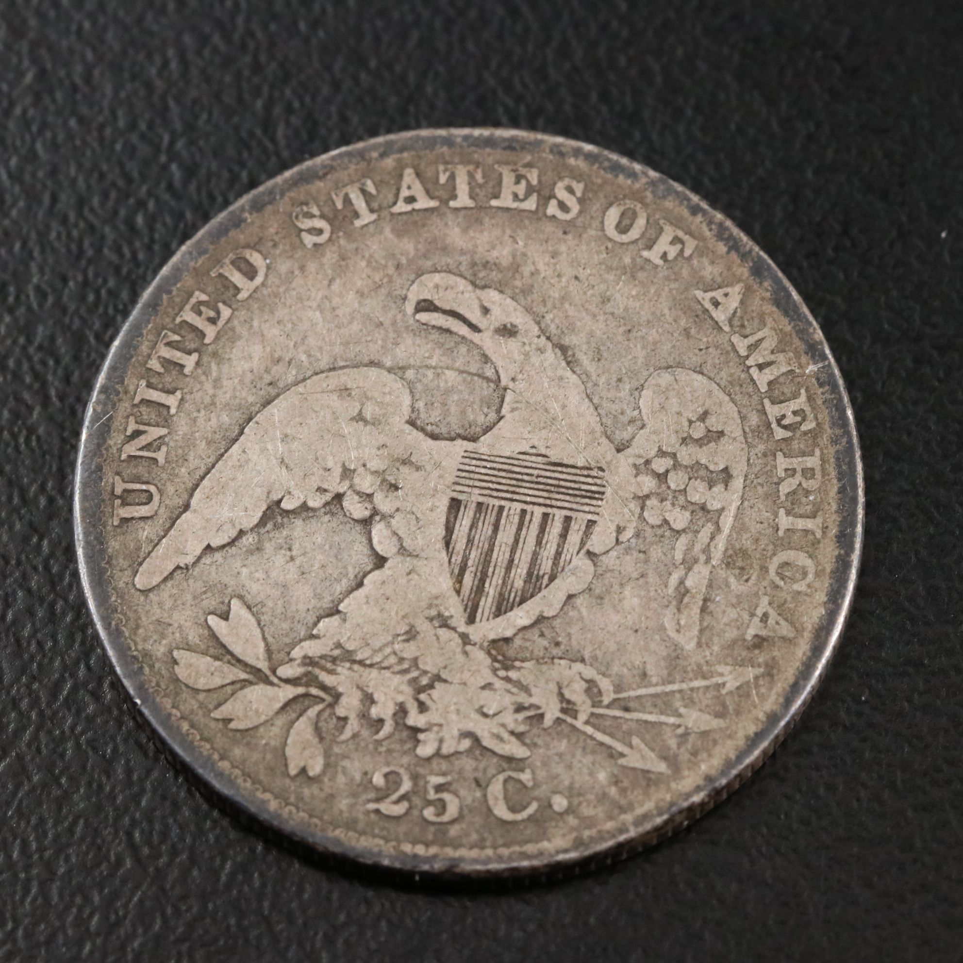 1836 Capped Bust Silver Quarter
