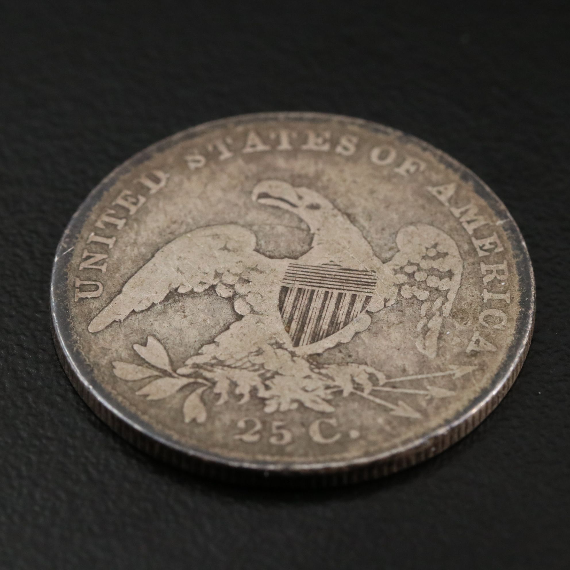 1836 Capped Bust Silver Quarter