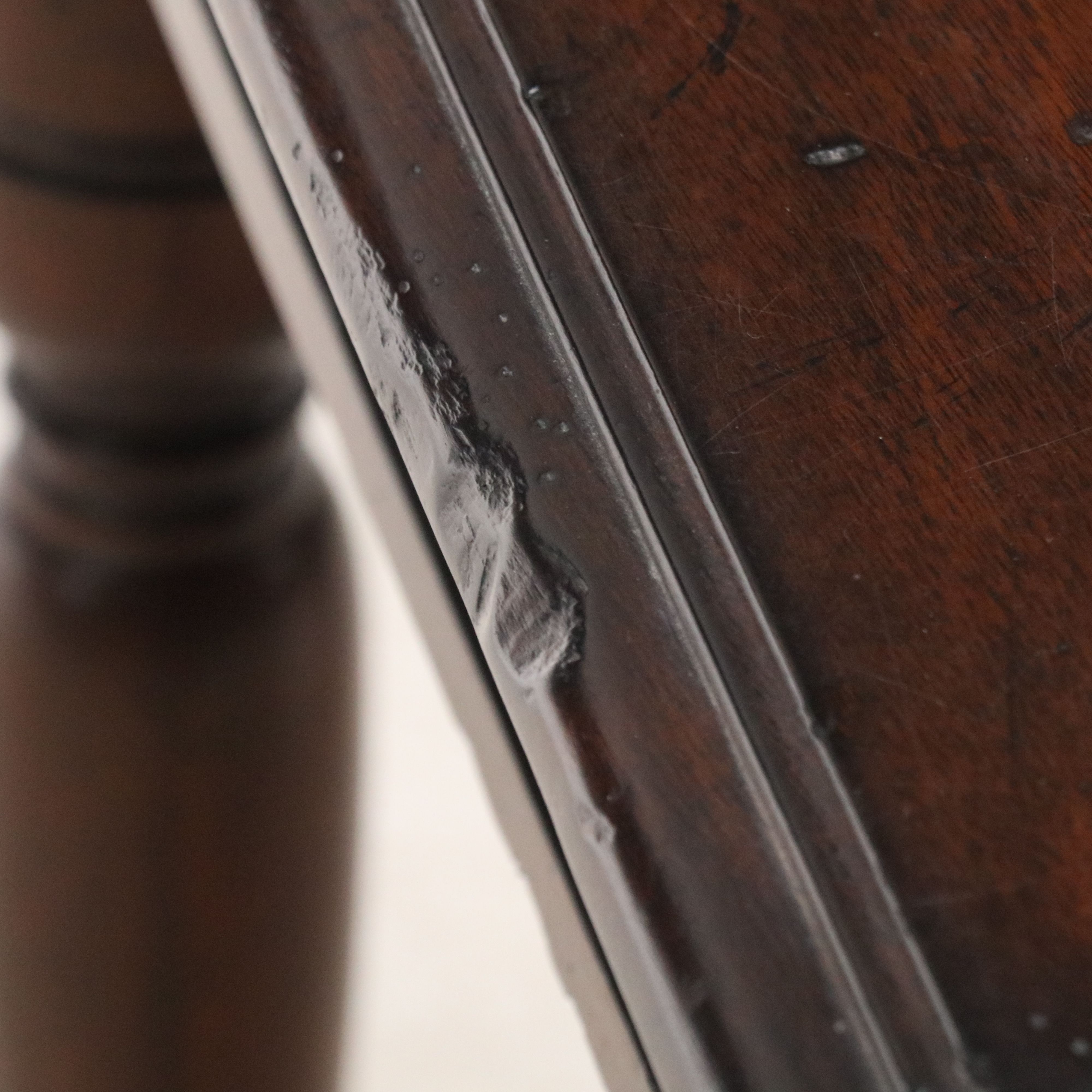 Ralph Lauren Furniture English Style Walnut Finish End Table with Metal Brackets