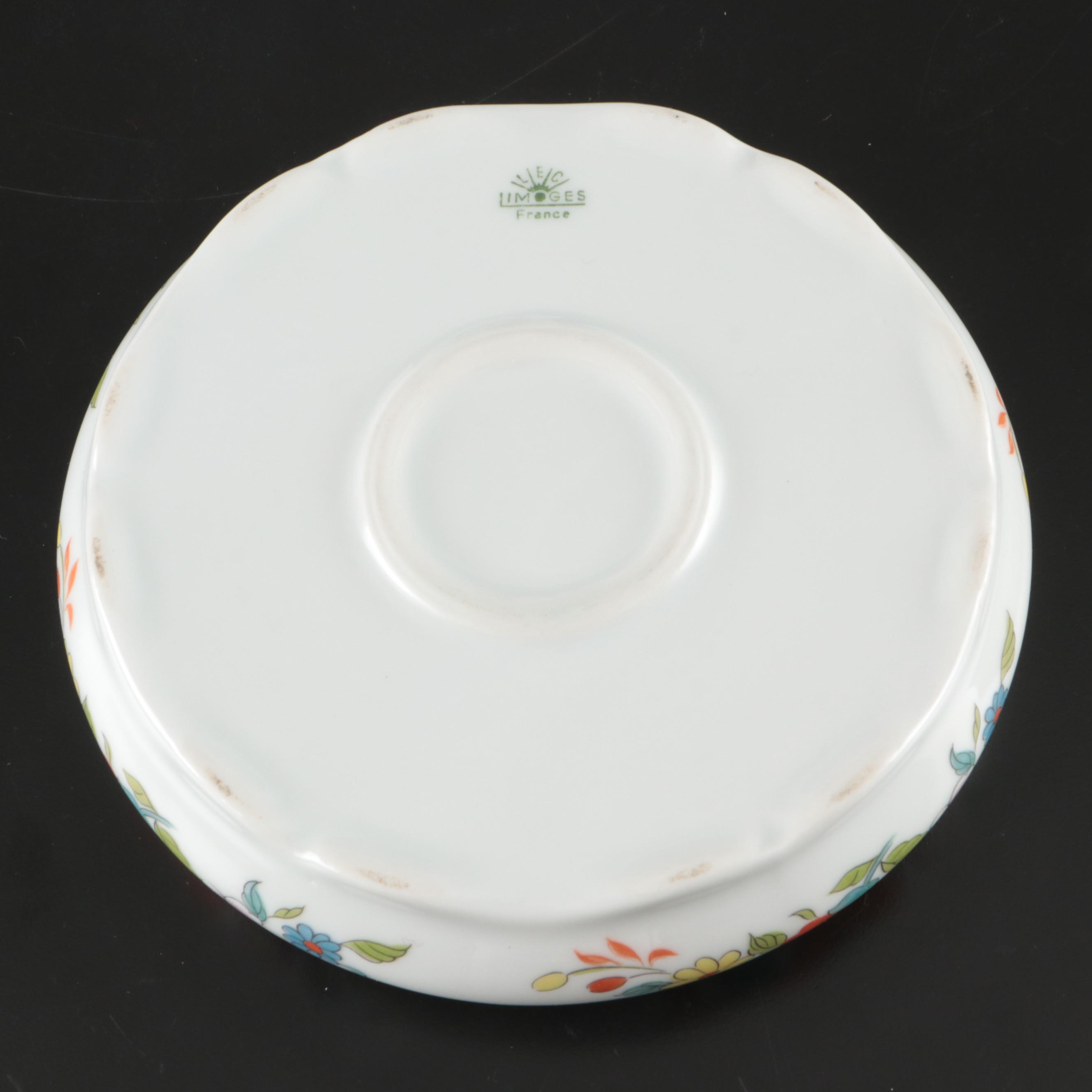Castel Limoges Floral Shell-Shaped Dishes with Other Porcelain Dinnerware