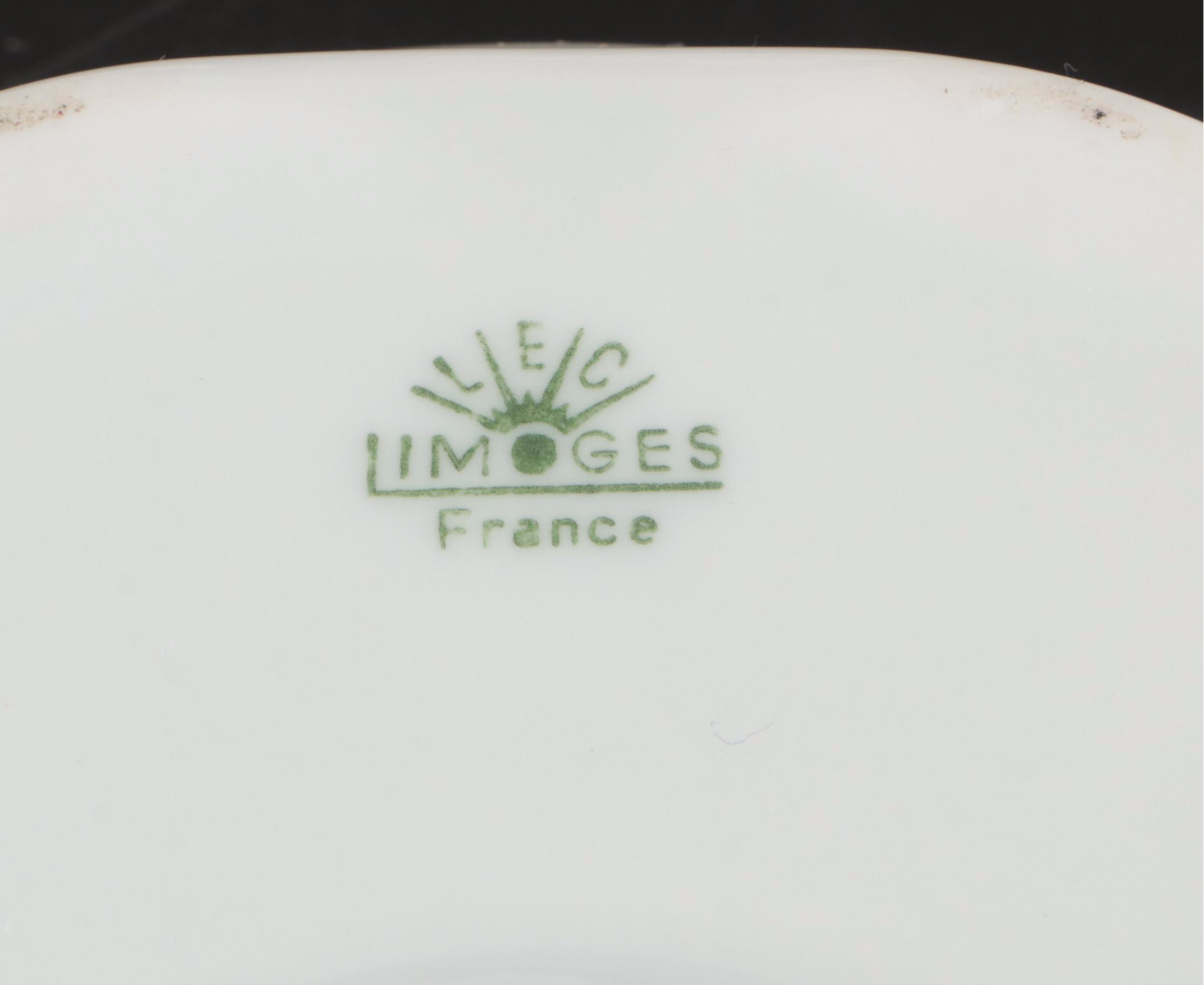 Castel Limoges Floral Shell-Shaped Dishes with Other Porcelain Dinnerware