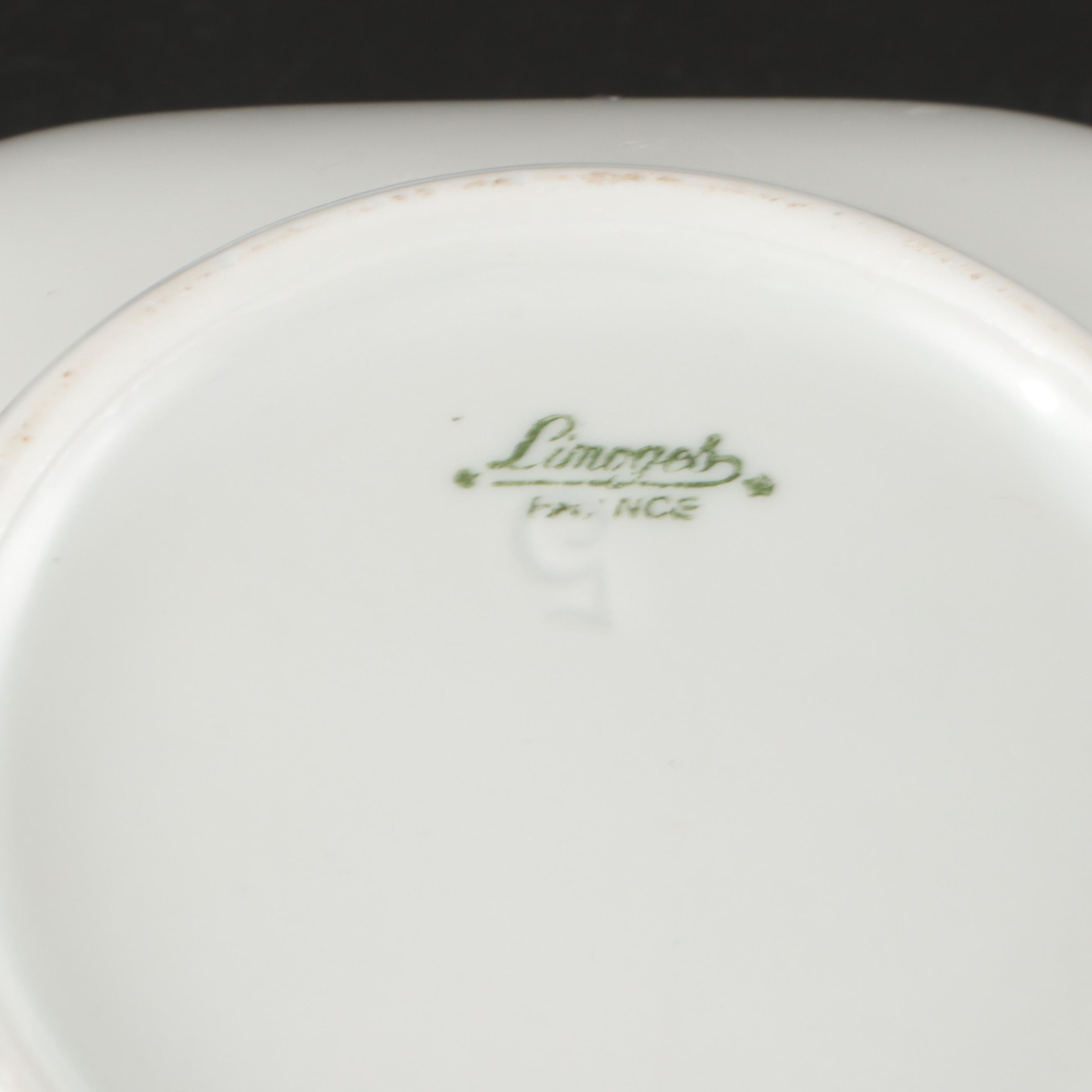 Castel Limoges Floral Shell-Shaped Dishes with Other Porcelain Dinnerware