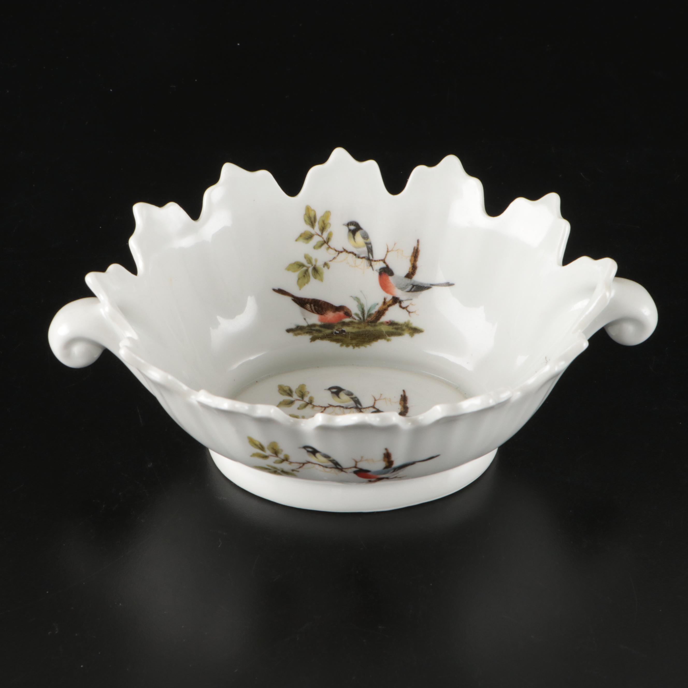 Castel Limoges Floral Shell-Shaped Dishes with Other Porcelain Dinnerware