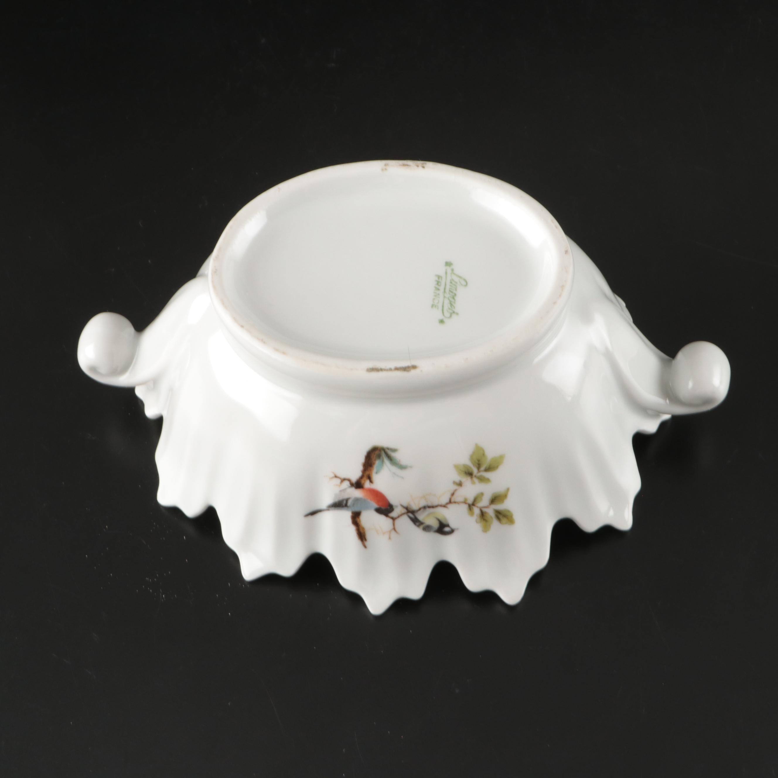 Castel Limoges Floral Shell-Shaped Dishes with Other Porcelain Dinnerware