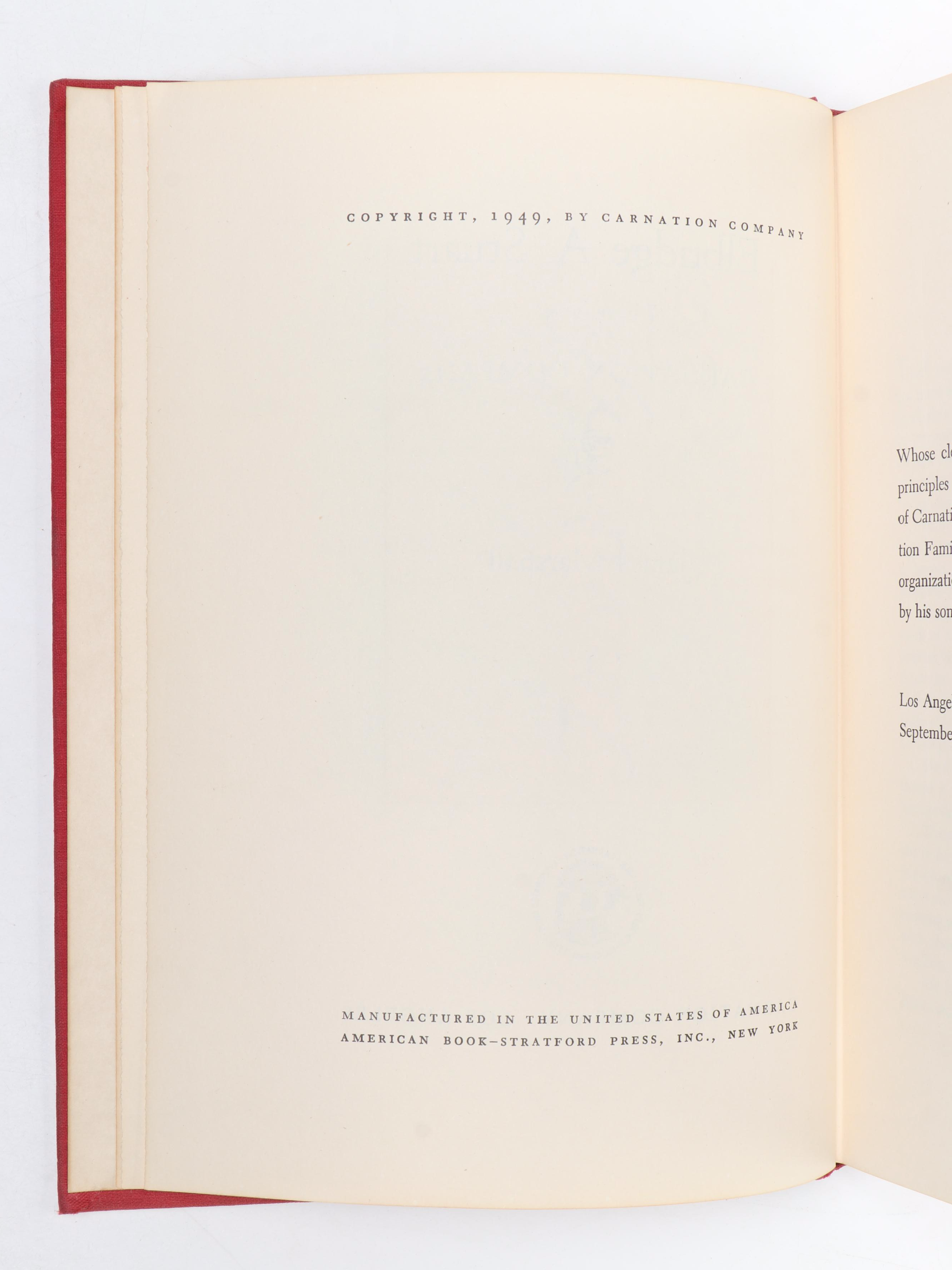 Carnation Company Books with Ertl Replica 1913 Ford Delivery Truck