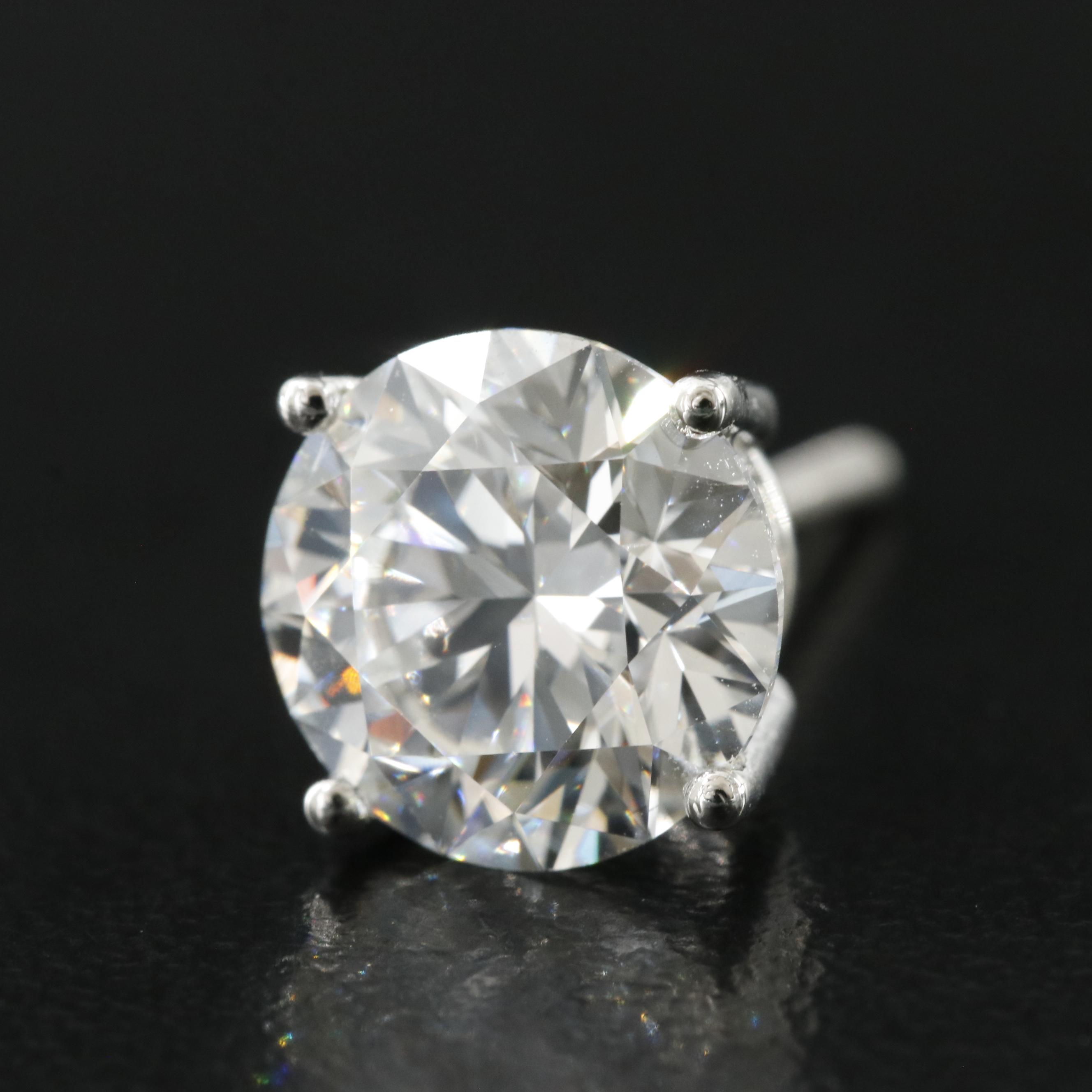 Platinum 5.05 CTW Lab Grown Diamond Stud Earrings with IGI Reports