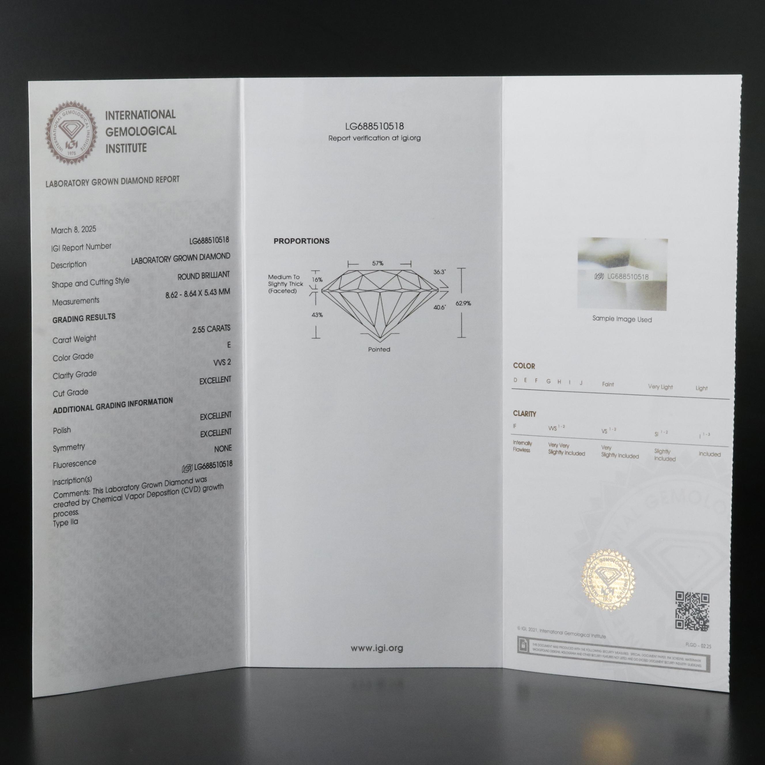 Platinum 5.05 CTW Lab Grown Diamond Stud Earrings with IGI Reports