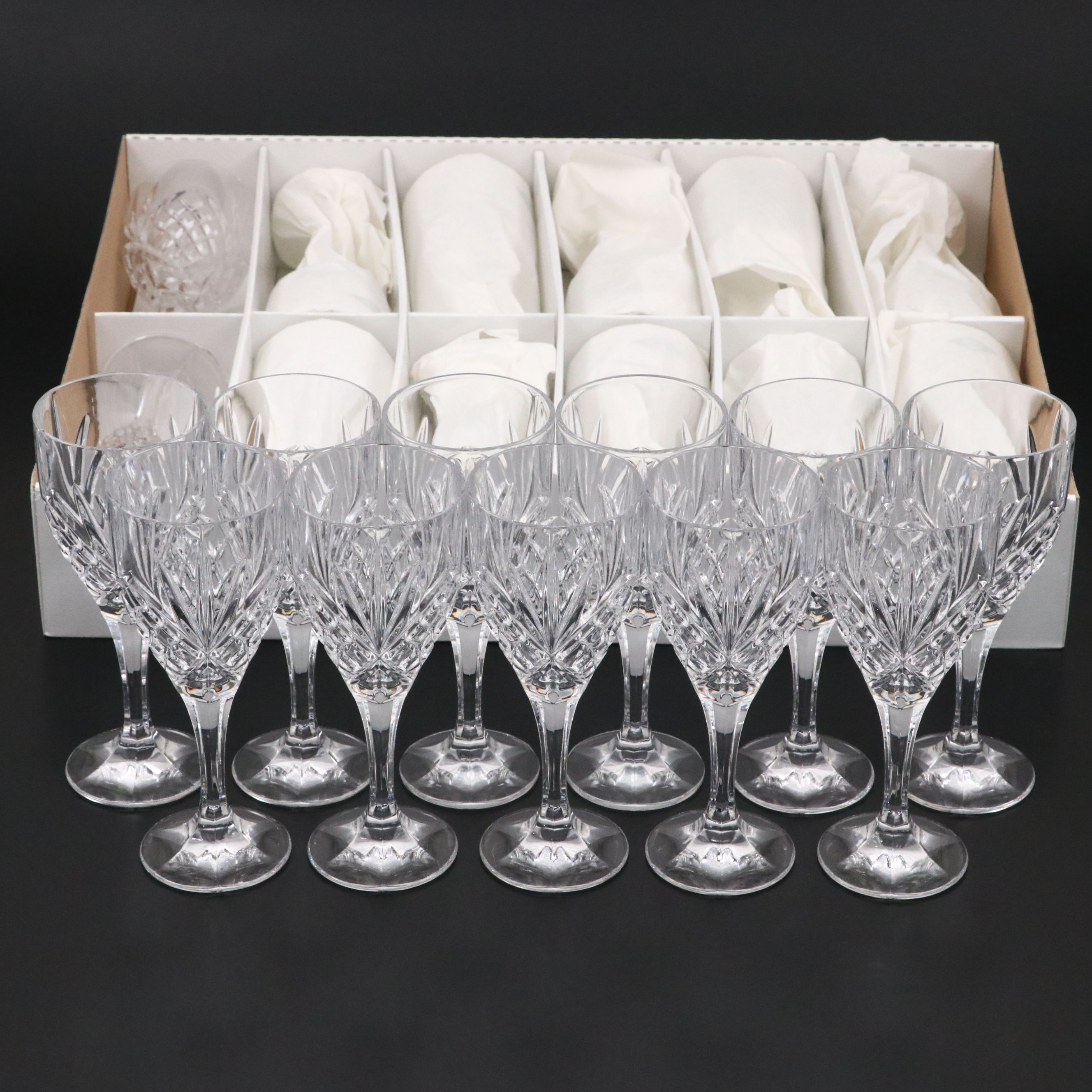 Shannon by Godinger "Dublin" Crystal Wine Glasses