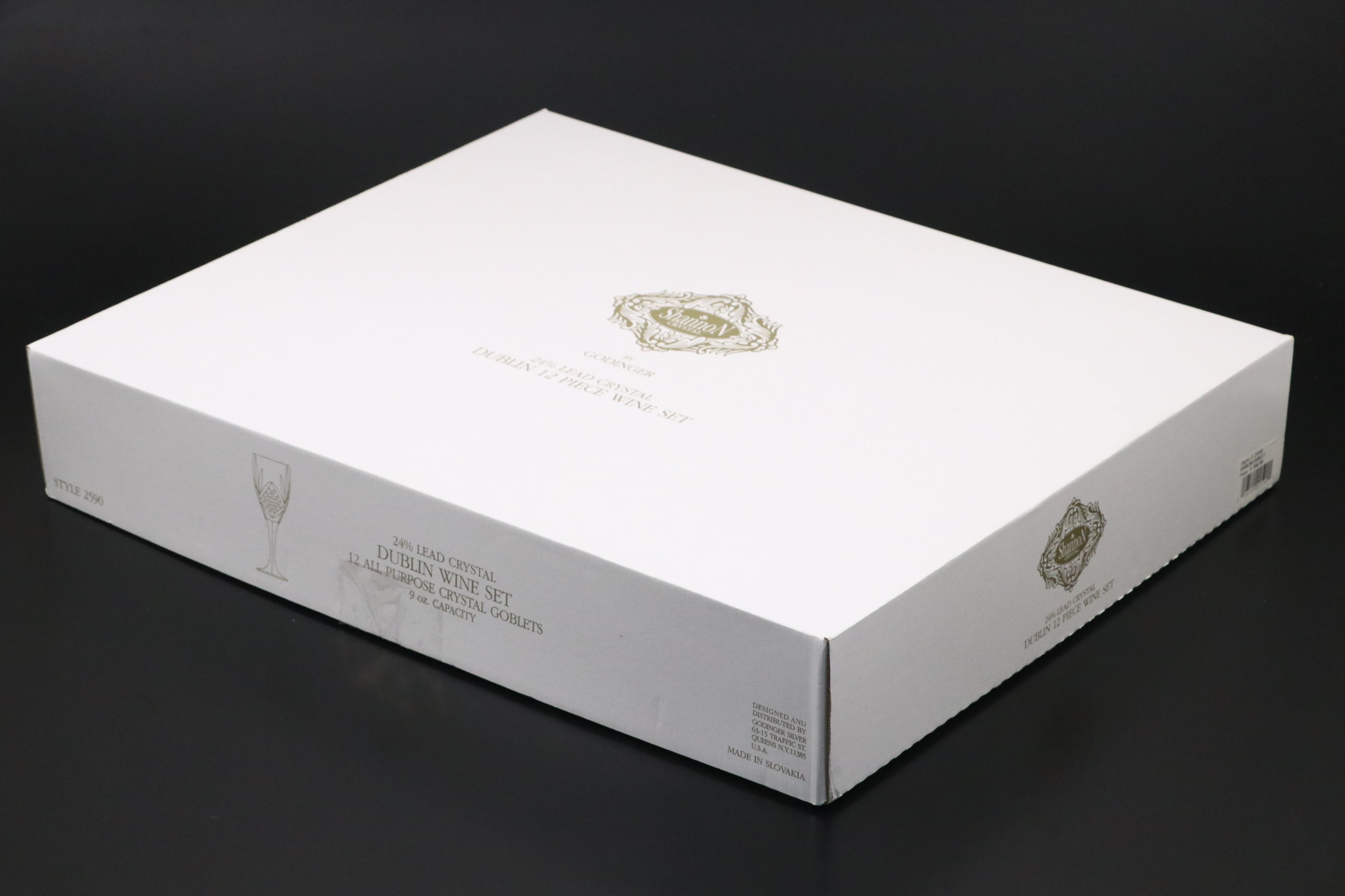 Shannon by Godinger "Dublin" Crystal Wine Glasses