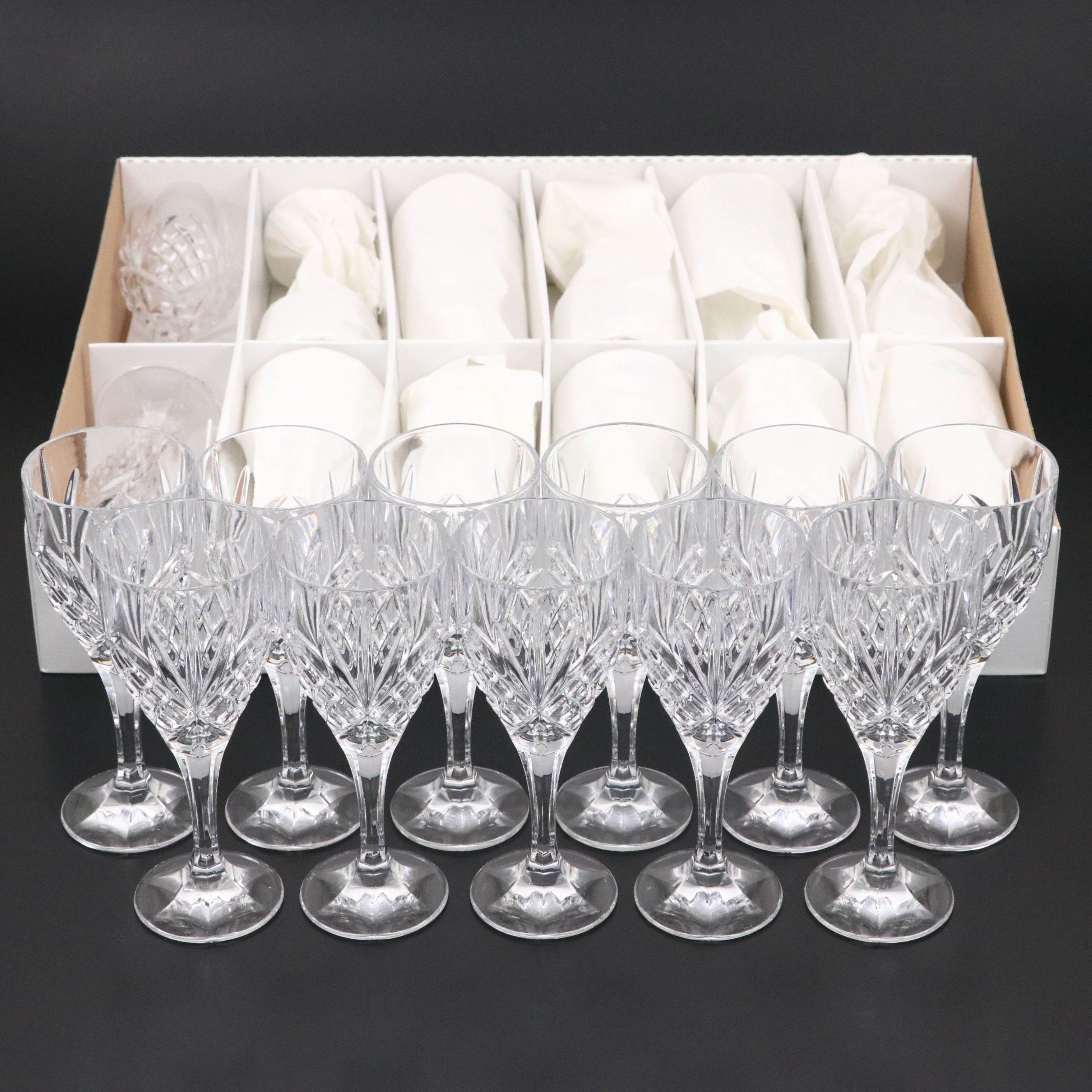 Shannon by Godinger "Dublin" Crystal Wine Glasses