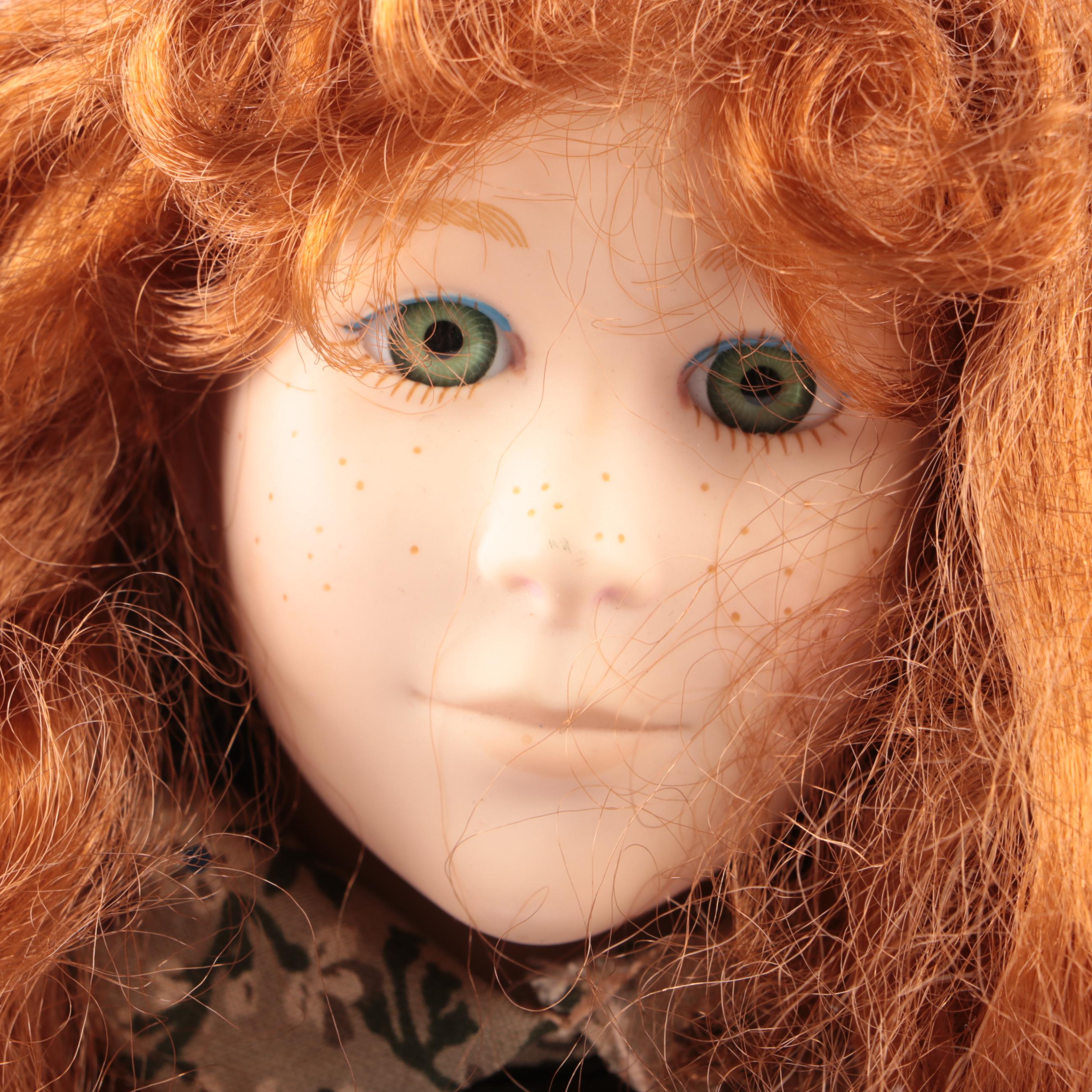 Ashton Drake "Jo" and "Meg" Little Women Dolls with Other Porcelain Dolls