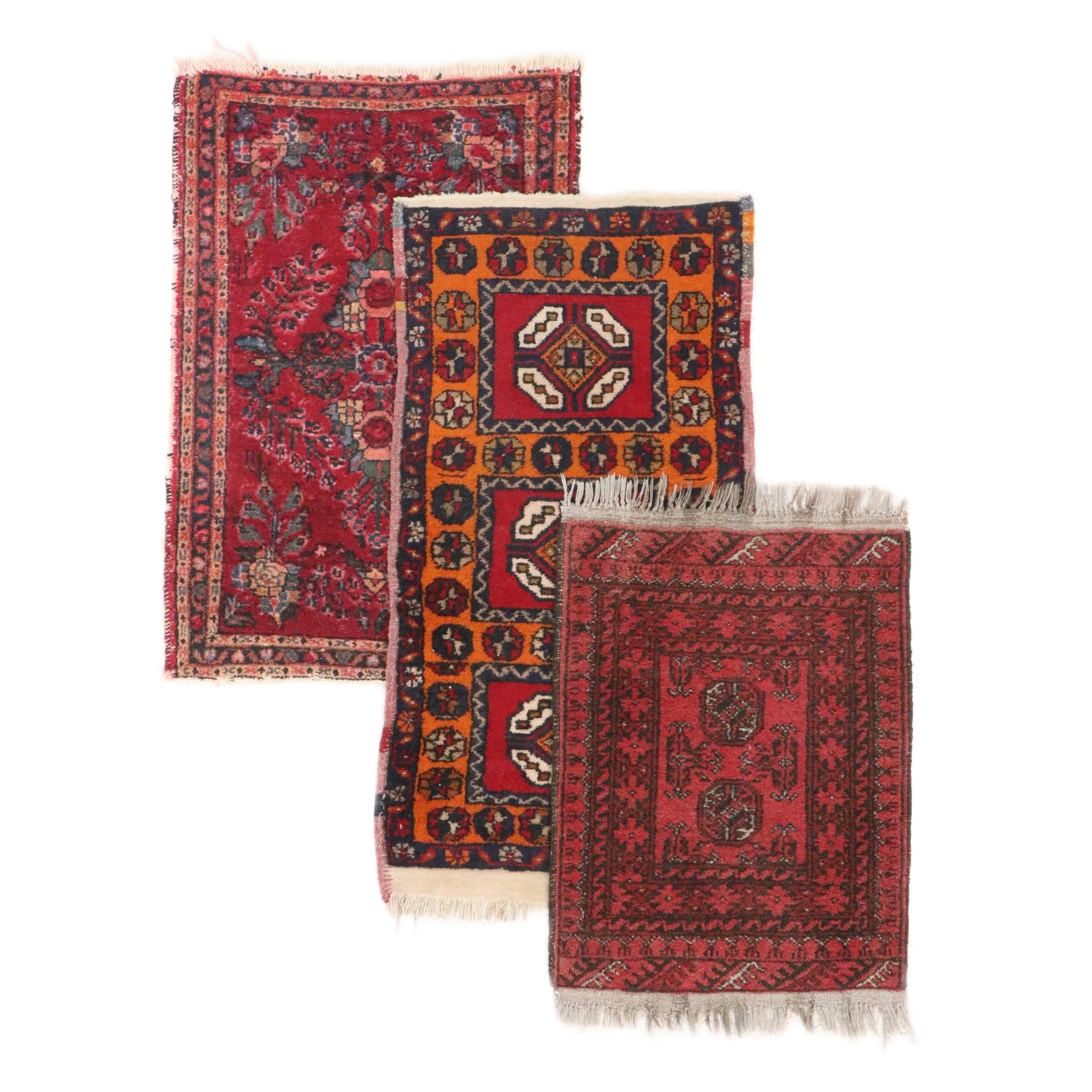 Three Hand-Knotted Accent Rugs