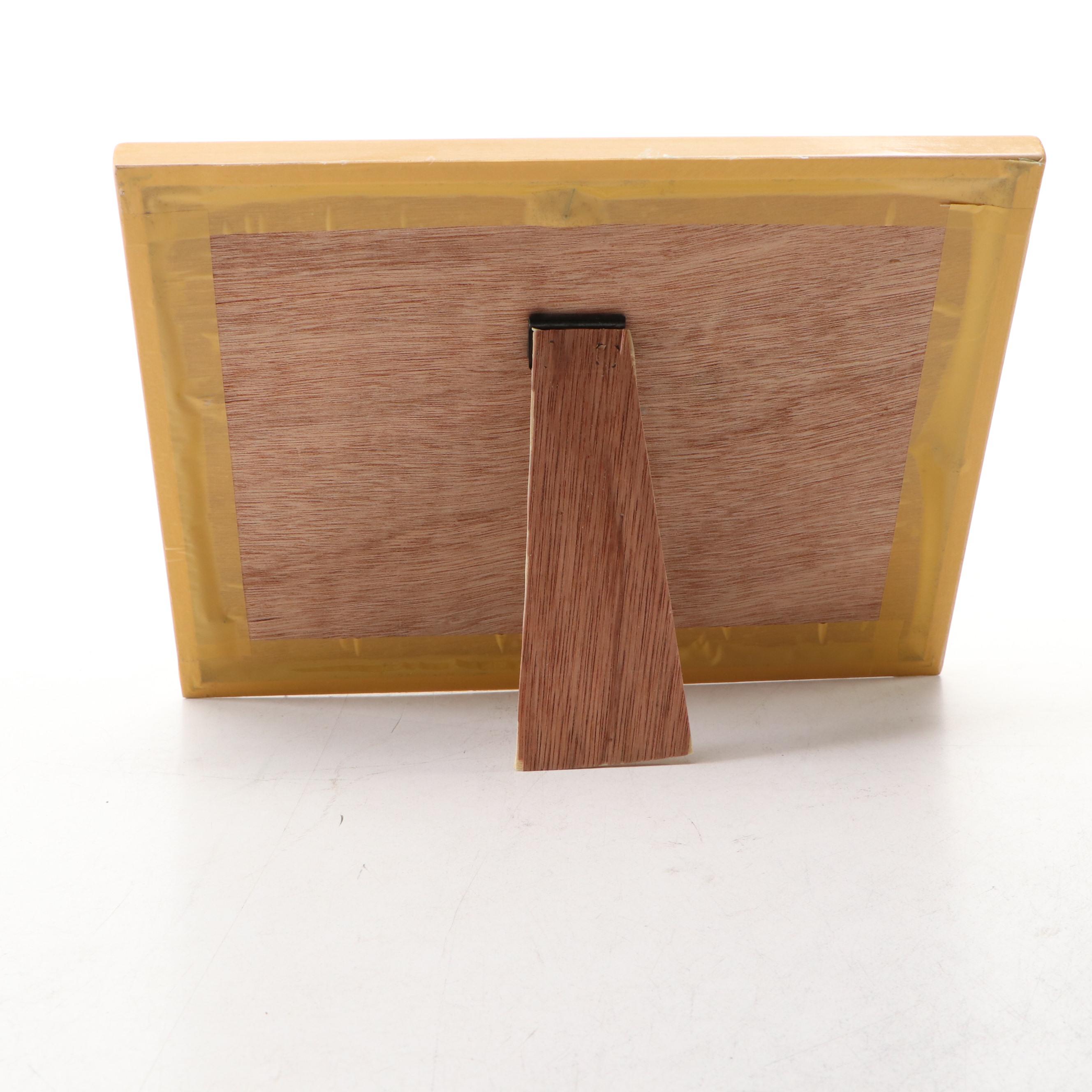 Chinese Pandas Embroidery on Silk Panel with Presentation Box