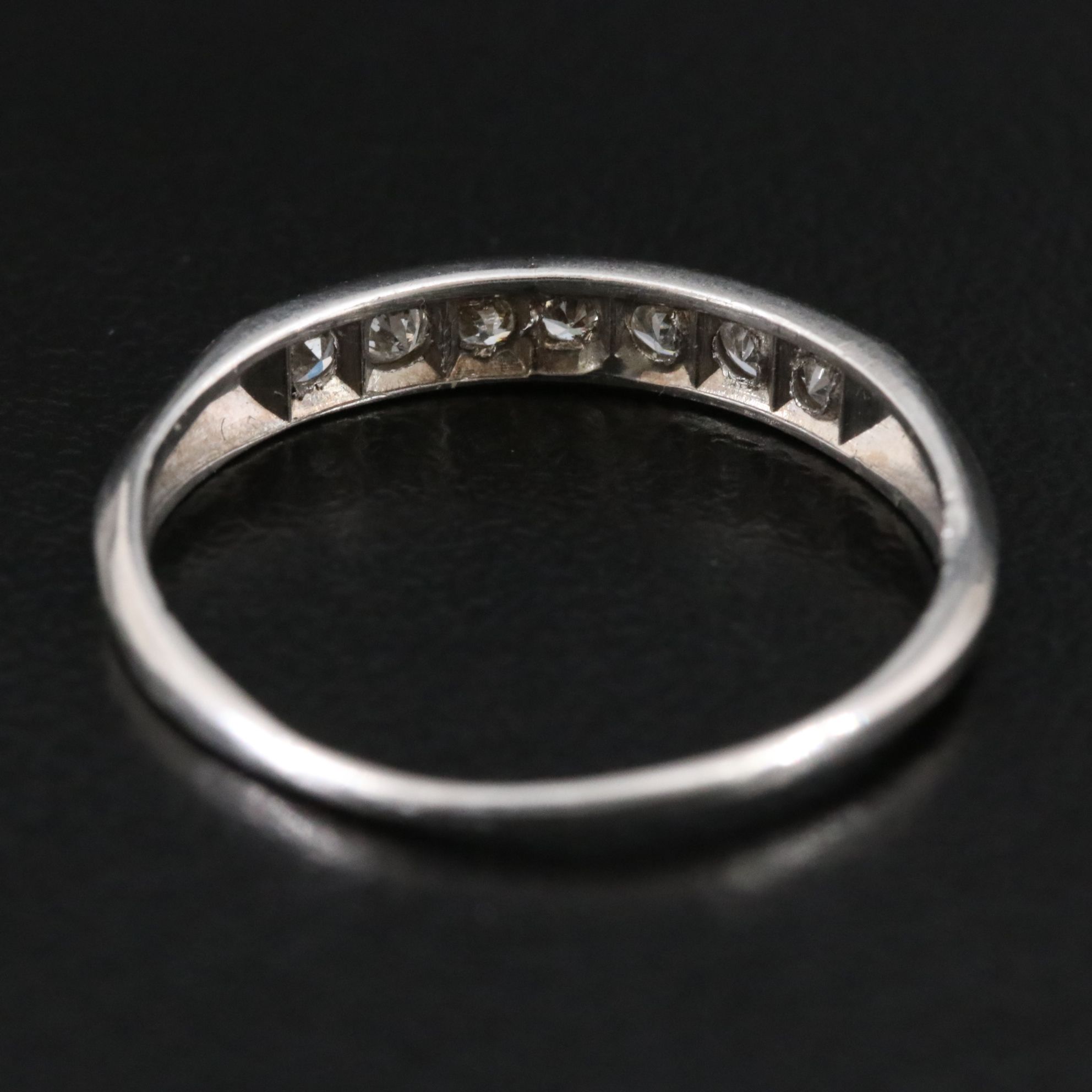 Vintage Platinum and Diamond Band Ring