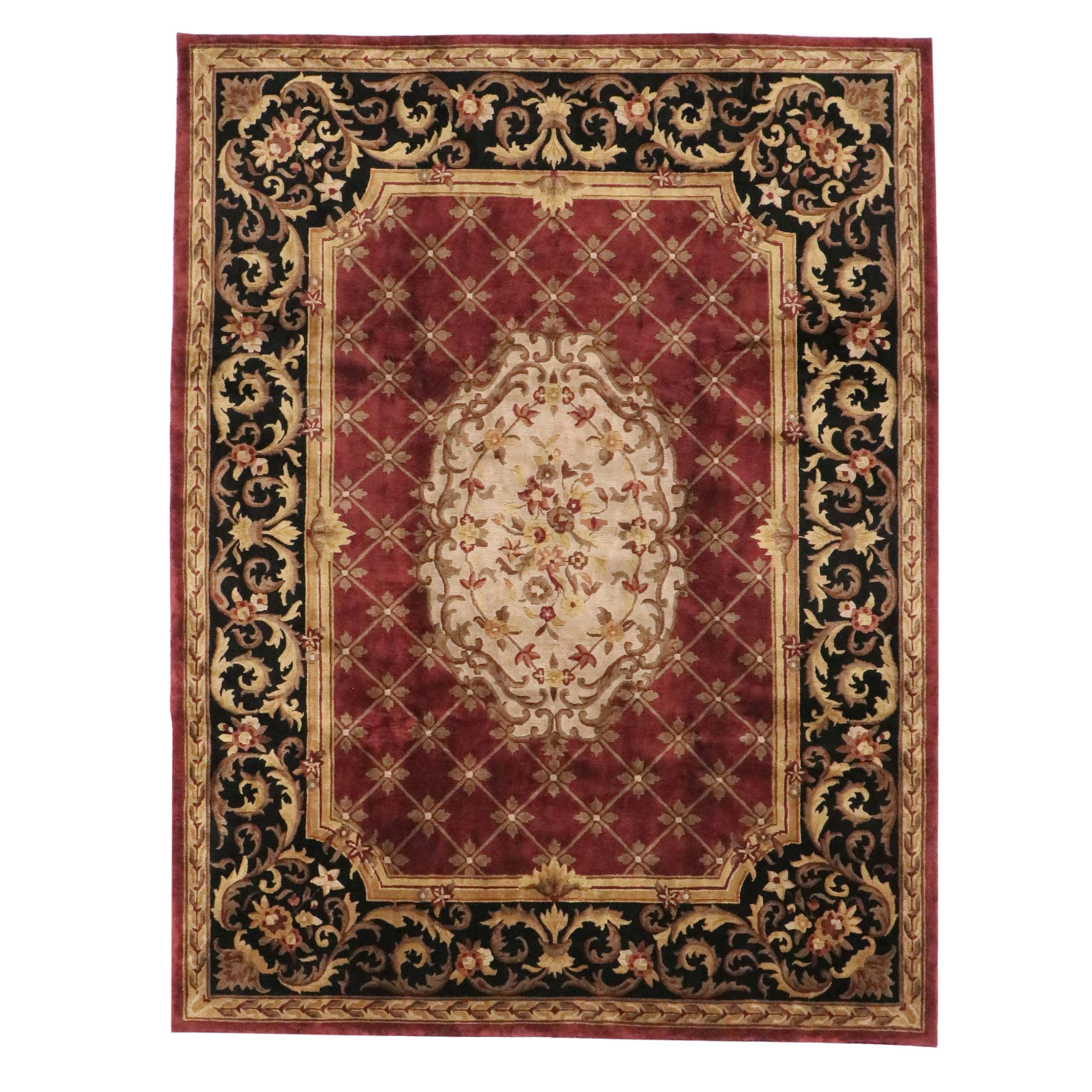 8'10 x 11'10 Hand-Knotted Indian Area Rug