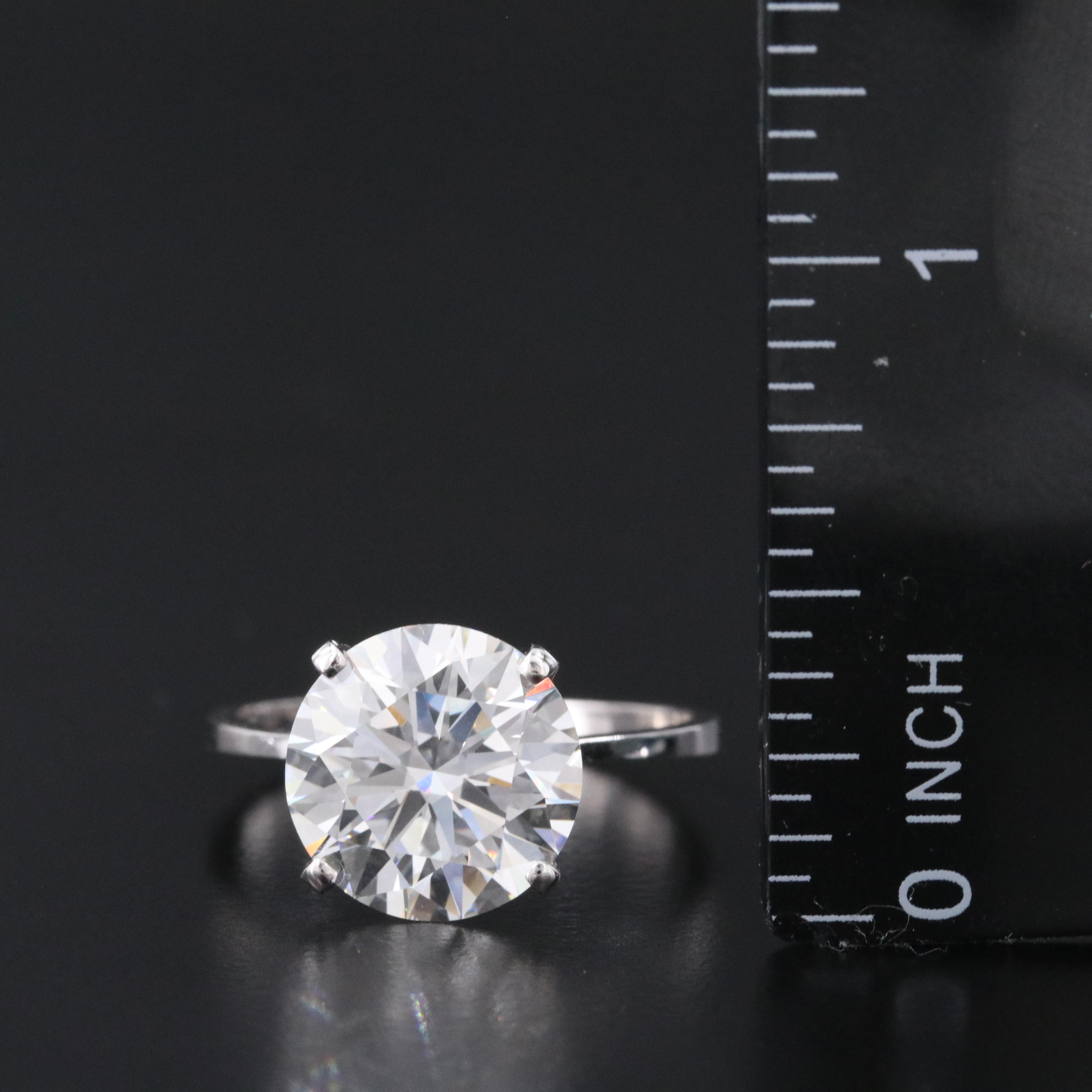 18K 5.55 CT Lab Grown Diamond Solitaire Ring with IGI Report