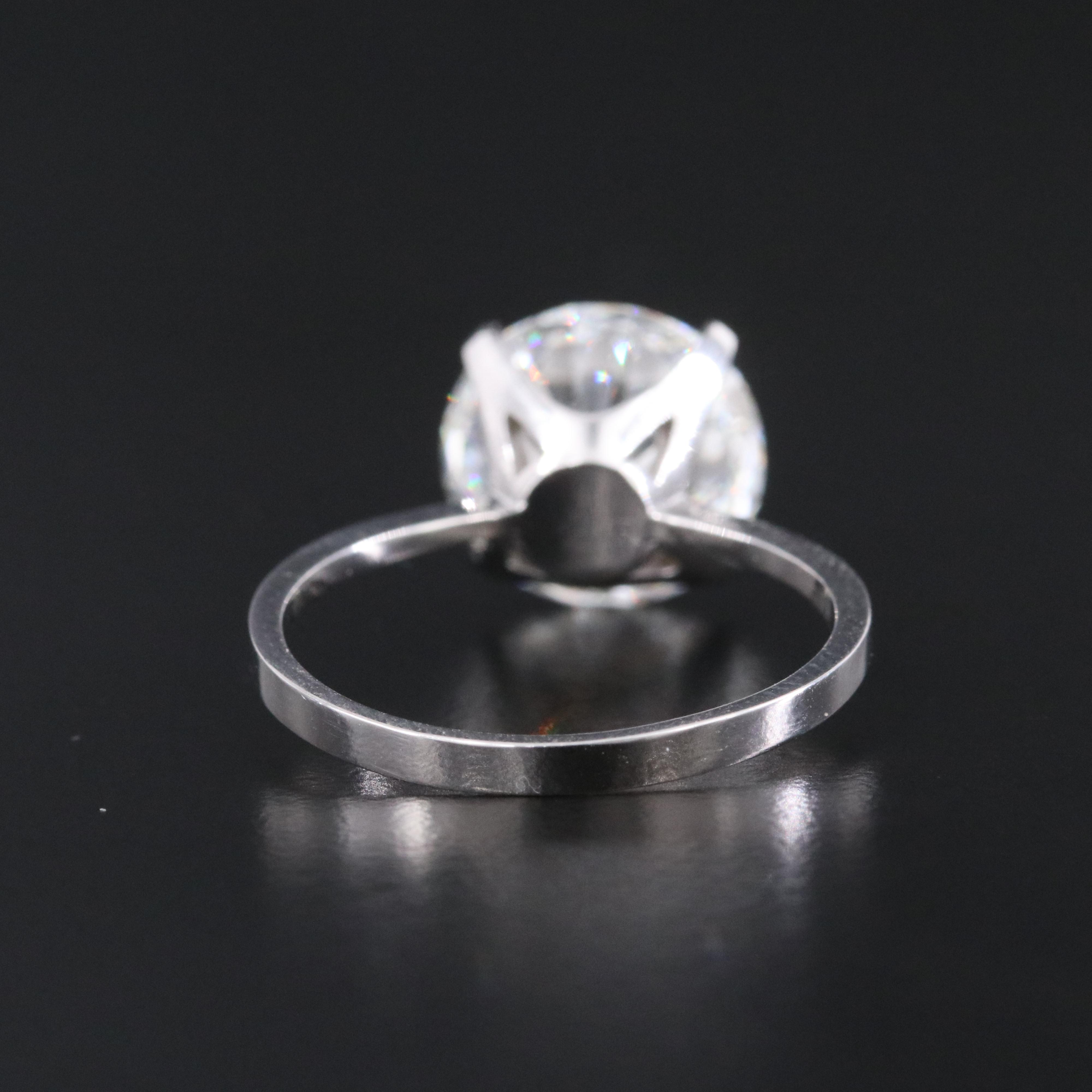 18K 5.55 CT Lab Grown Diamond Solitaire Ring with IGI Report