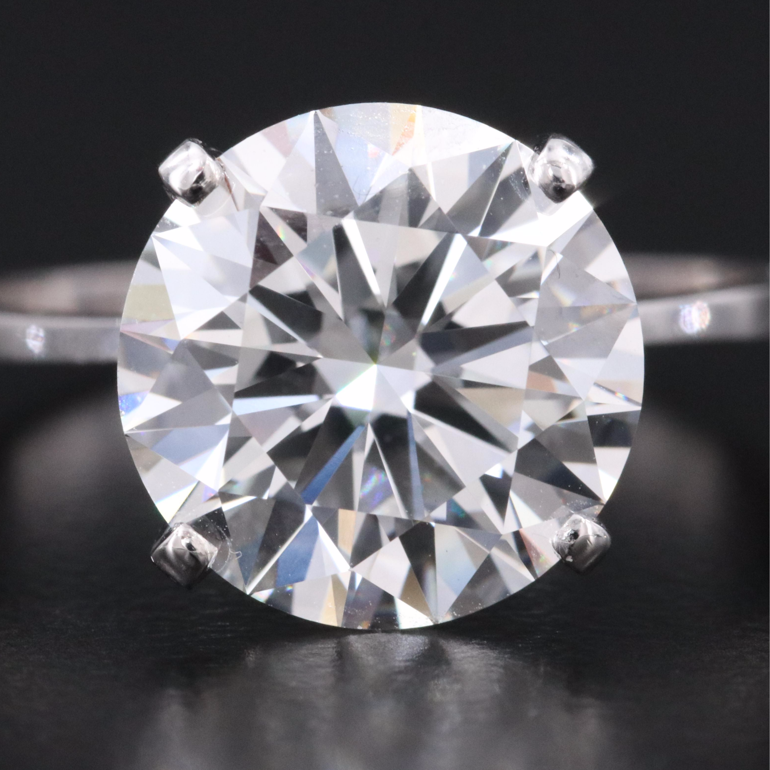 18K 5.55 CT Lab Grown Diamond Solitaire Ring with IGI Report