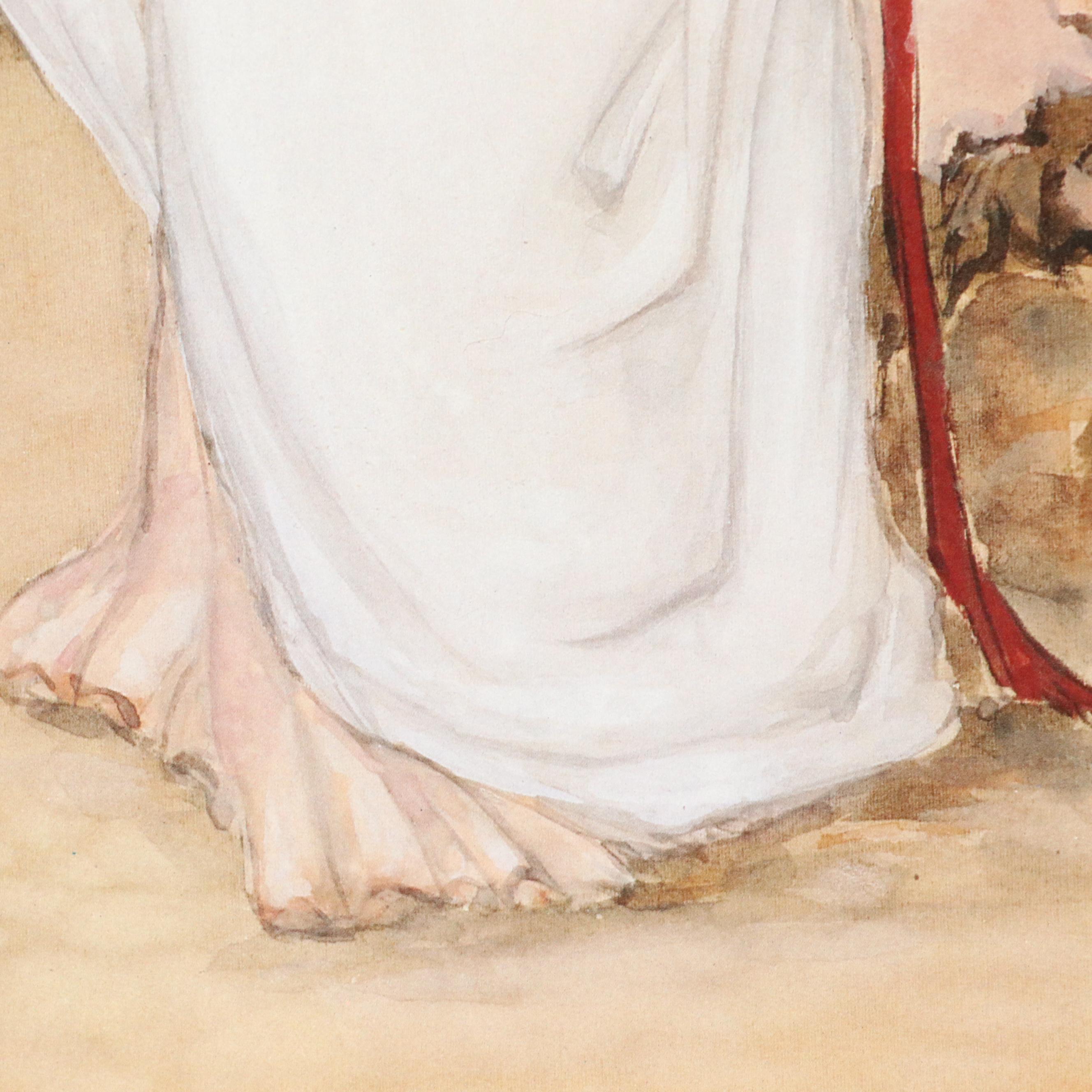 John Cheng Offset Lithographs of Young Japanese Women in Gardens