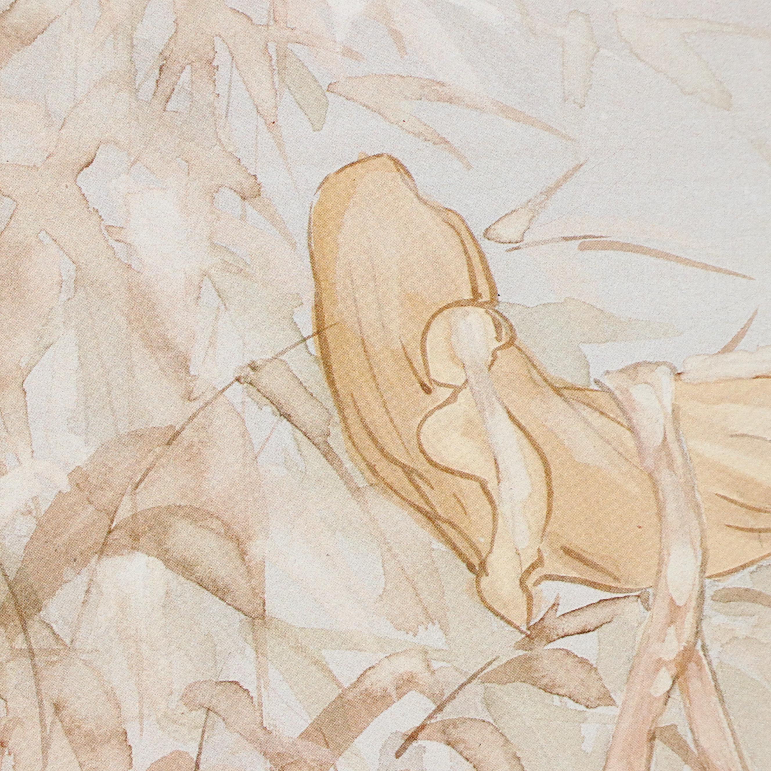 John Cheng Offset Lithographs of Young Japanese Women in Gardens