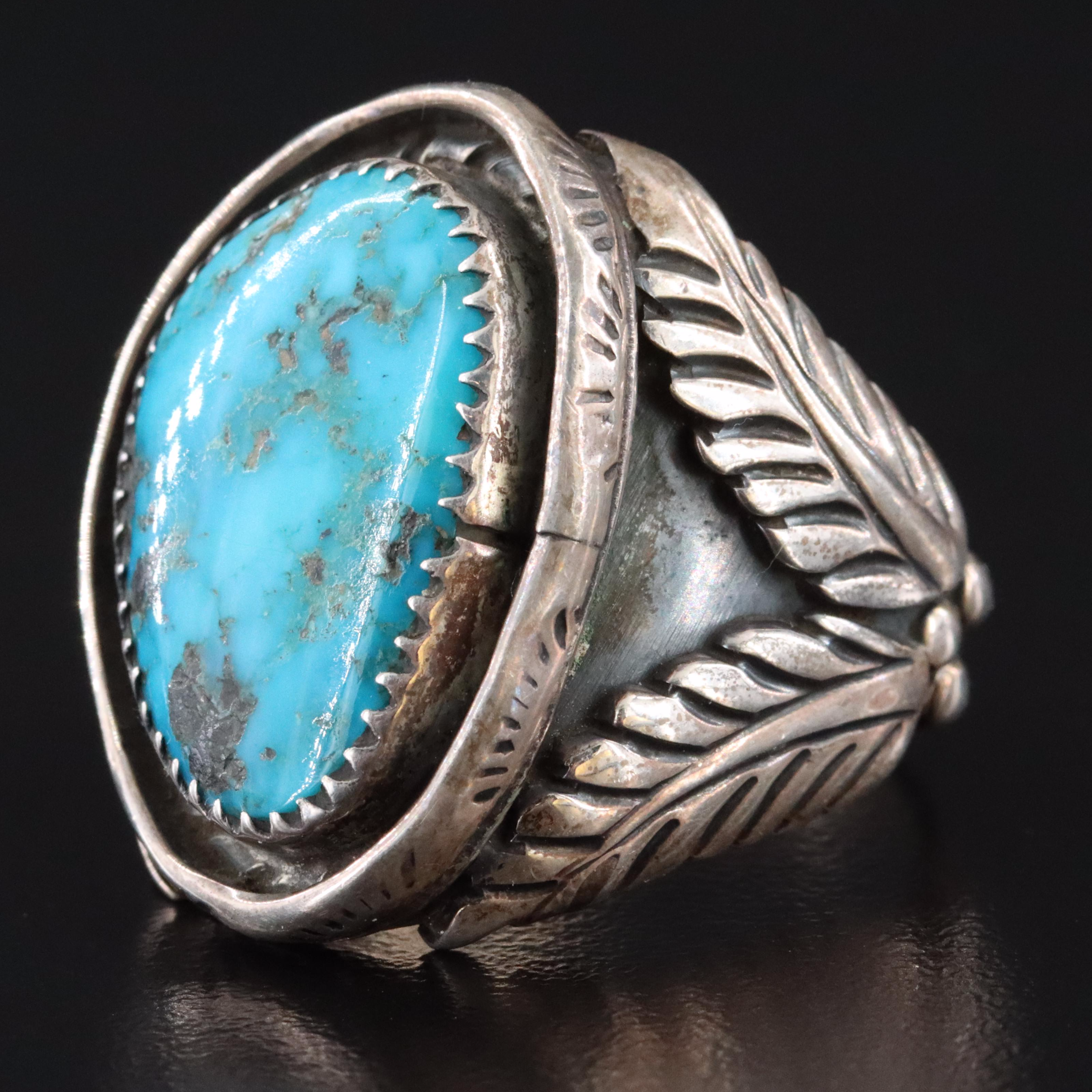Tim Kee Whitman Navajo Diné Sterling Turquoise Ring