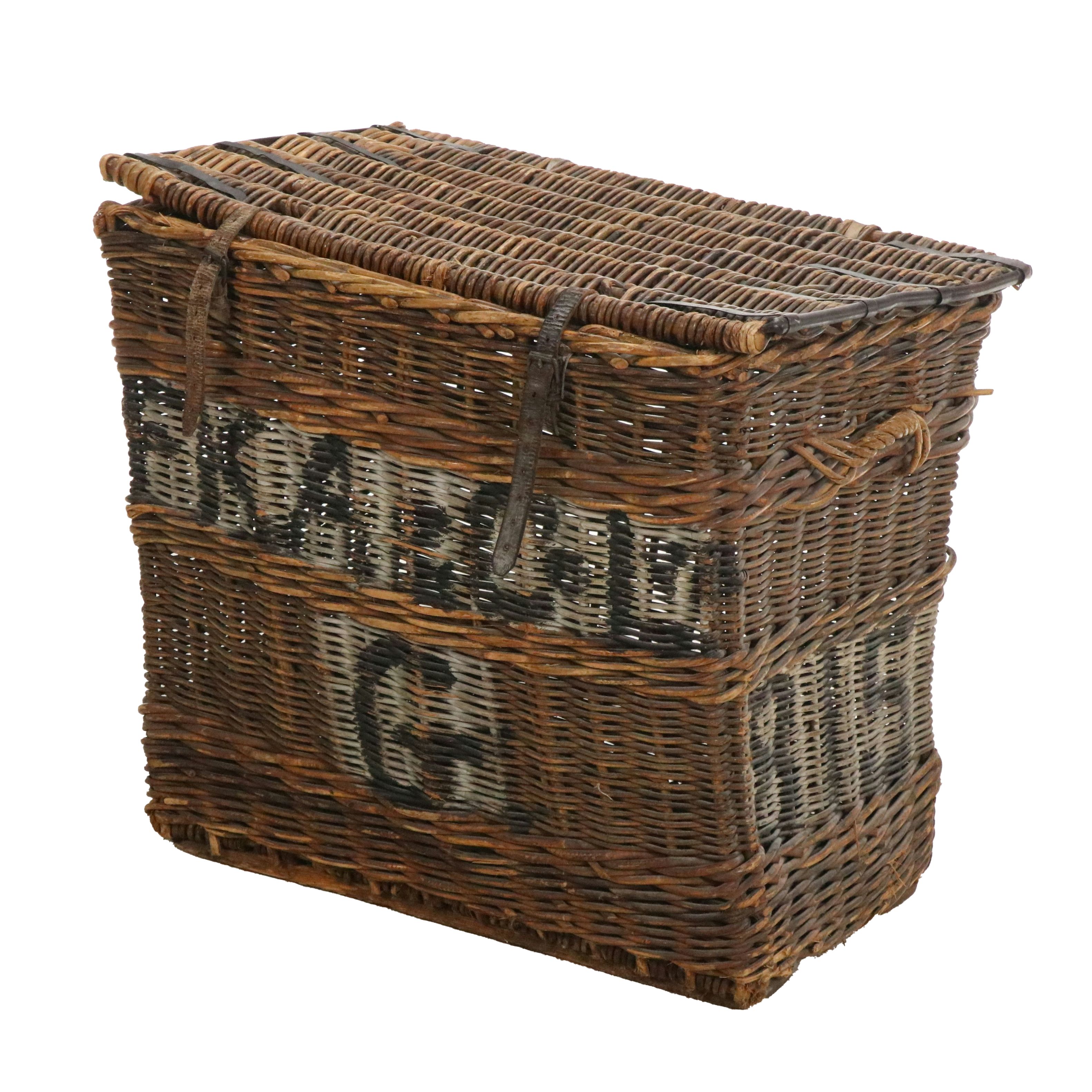 English Wicker Mill Basket, Late 19th/ Early 20th Century