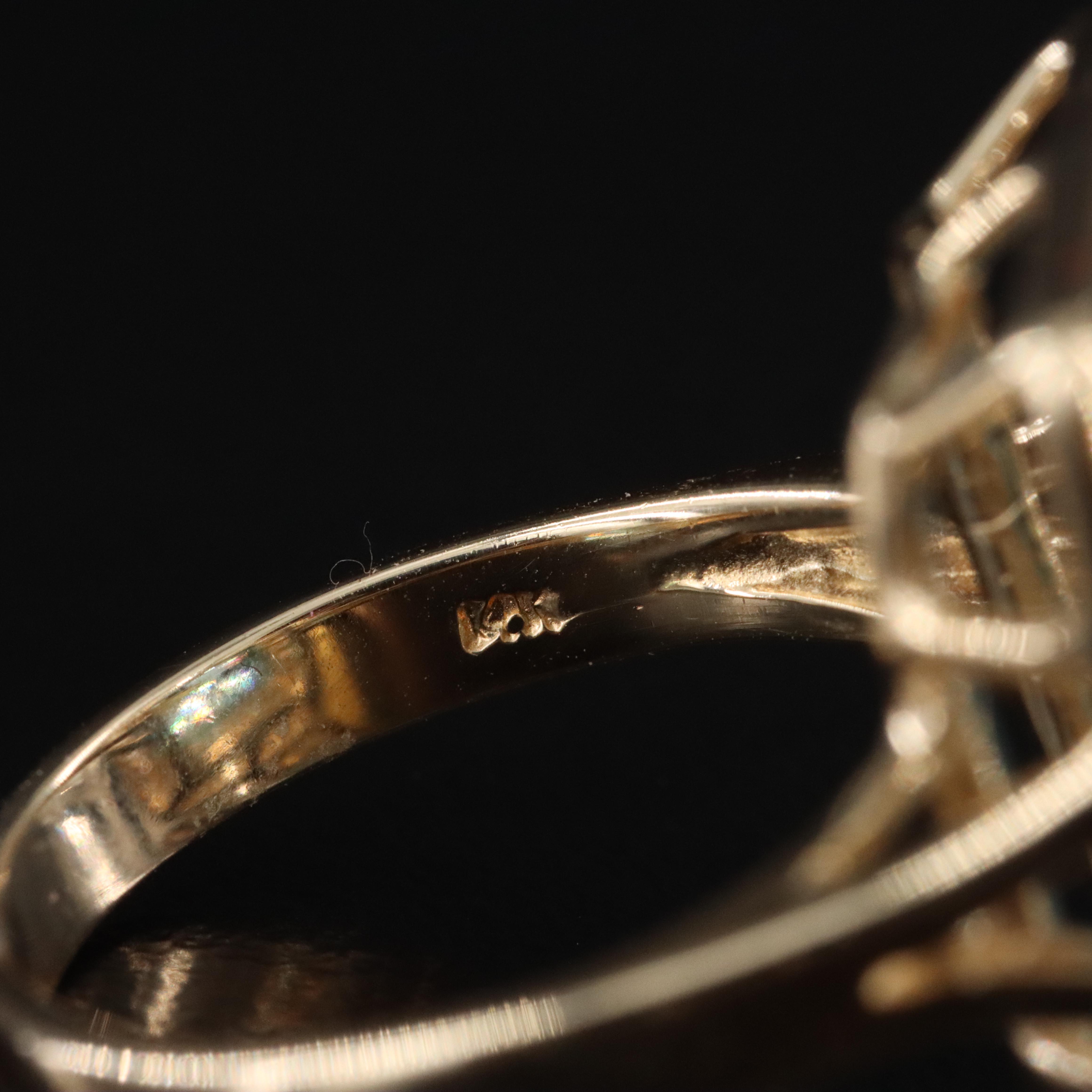 14K 16.21 CT Swiss Blue Topaz Ring