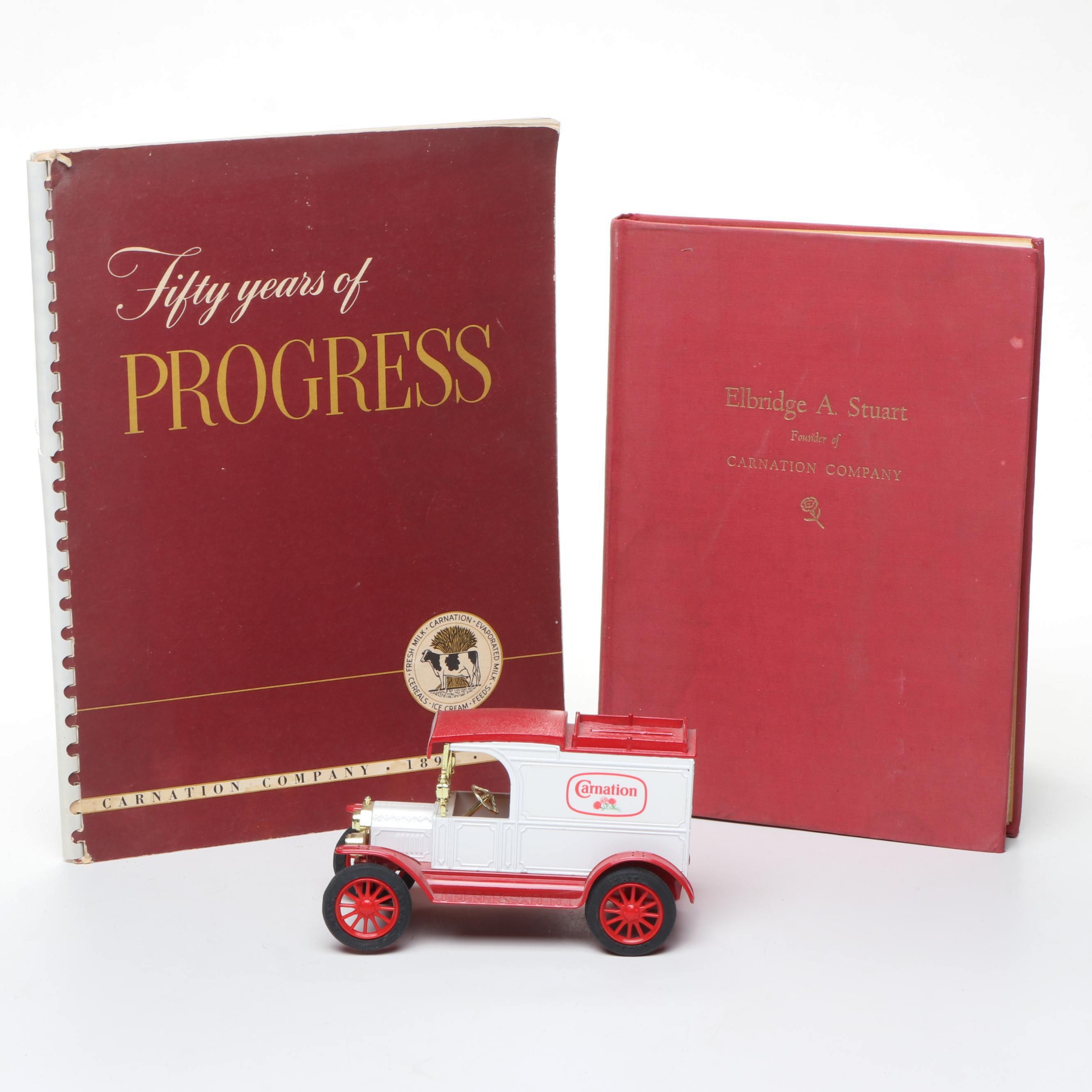 Carnation Company Books with Ertl Replica 1913 Ford Delivery Truck