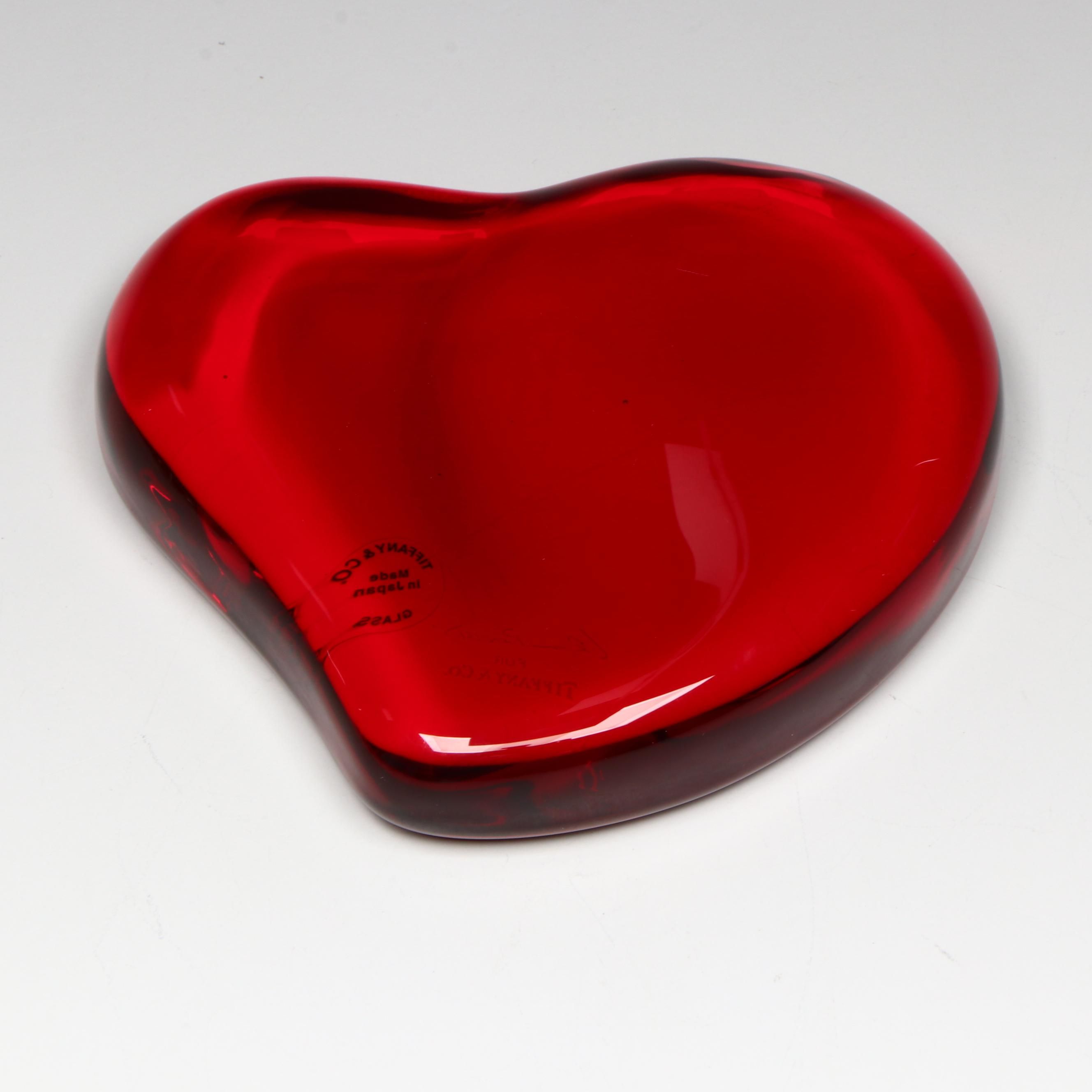 Elsa Peretti for Tiffany & Co. Red Glass Paperweight