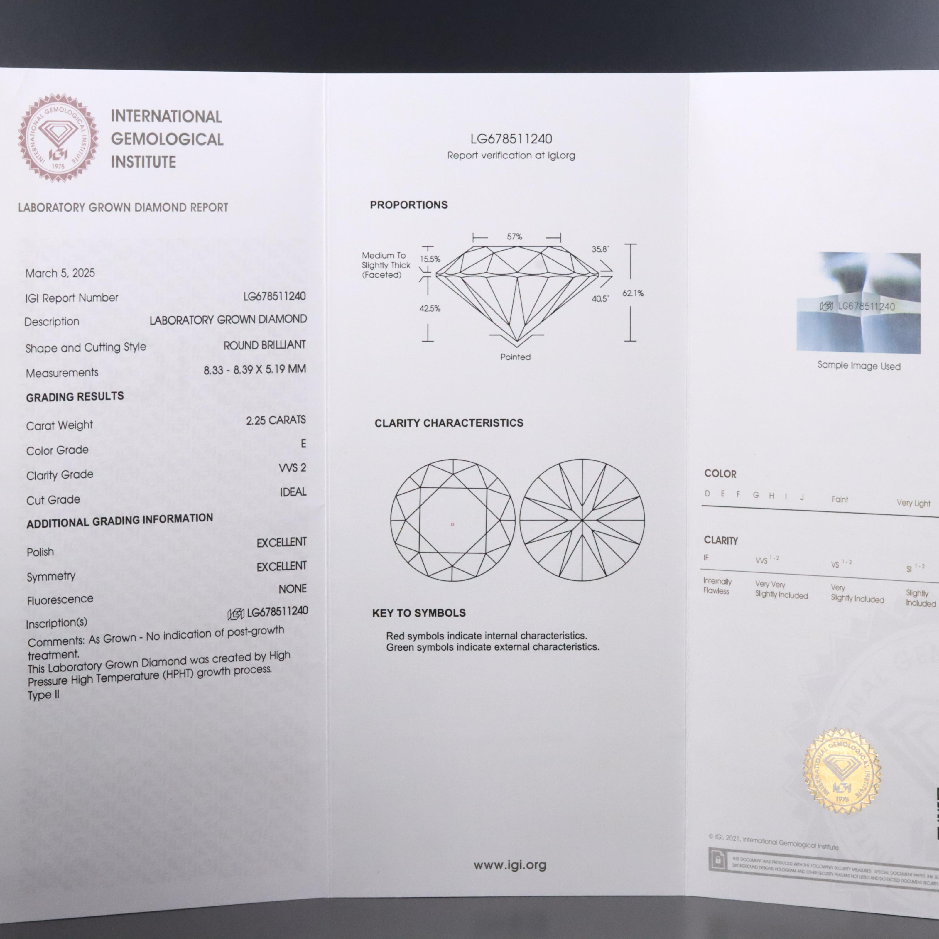 Platinum 4.51 CTW lab Grown Diamond Stud Earrings with IGI Reports