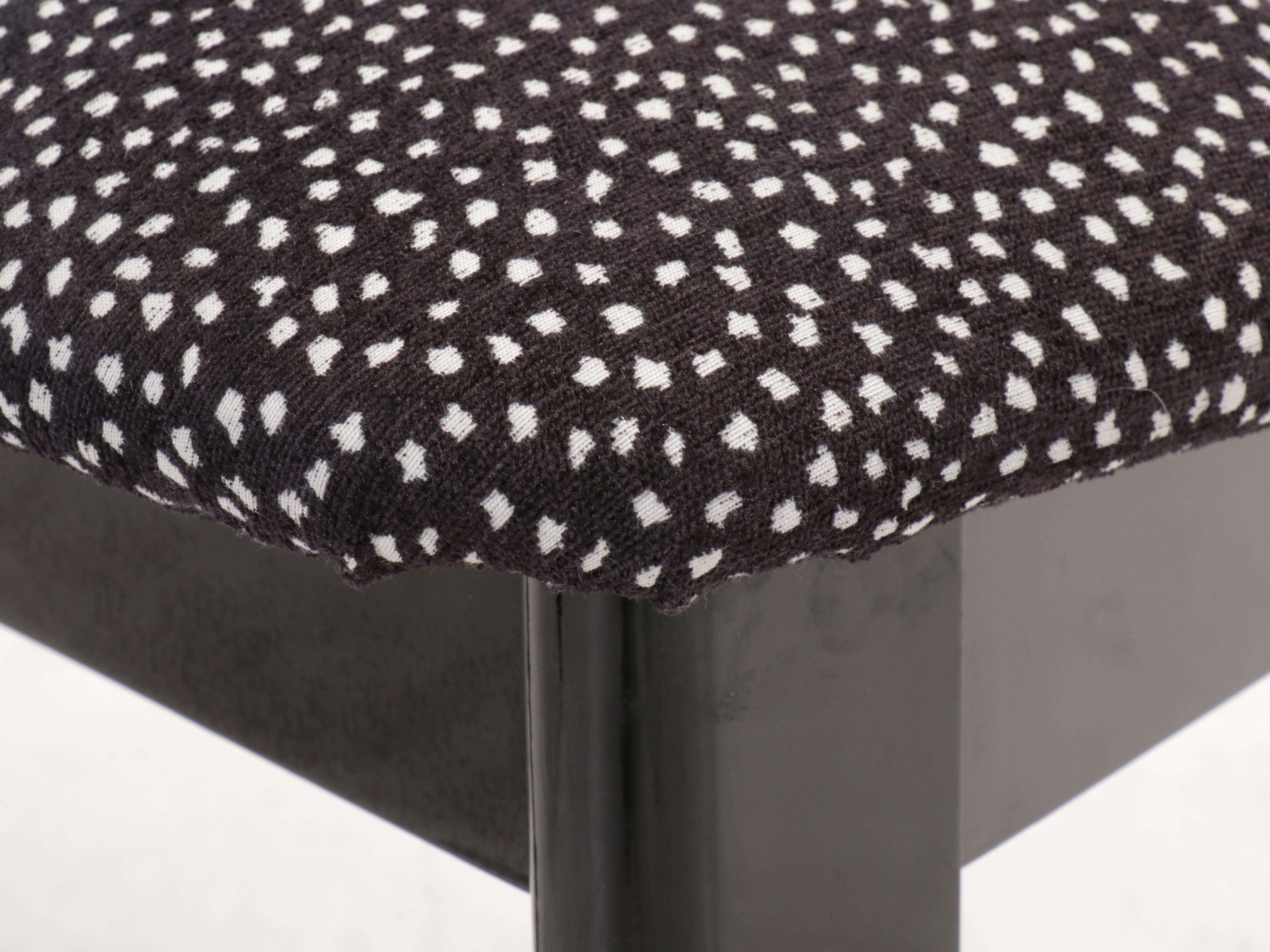 Pair of Lacquered Wood Side Chairs with Mike & Co. Throw Pillows