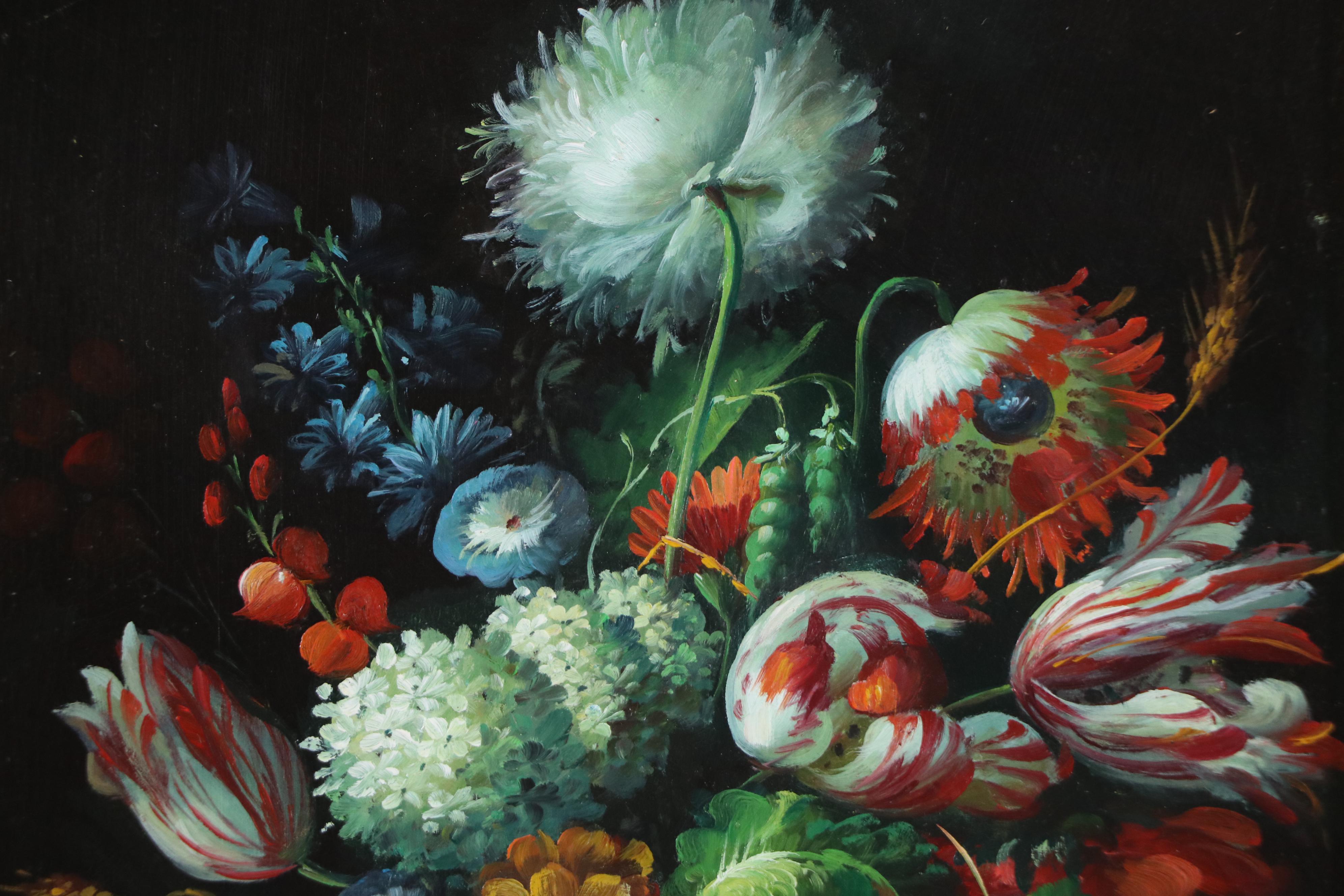 Dutch Style Floral Still Life Oil Painting, 21st Century