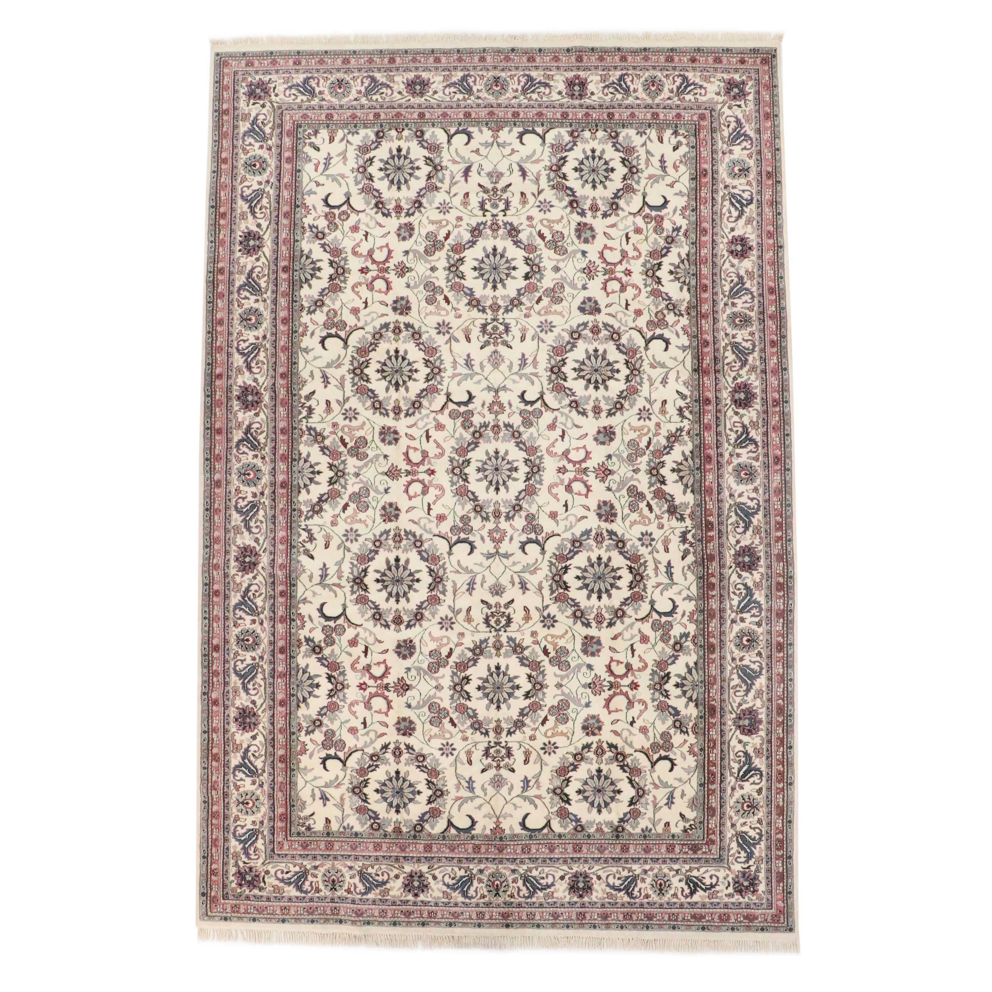 11'10 x 18'6 Hand-Knotted Persian Nain Room-Sized Rug
