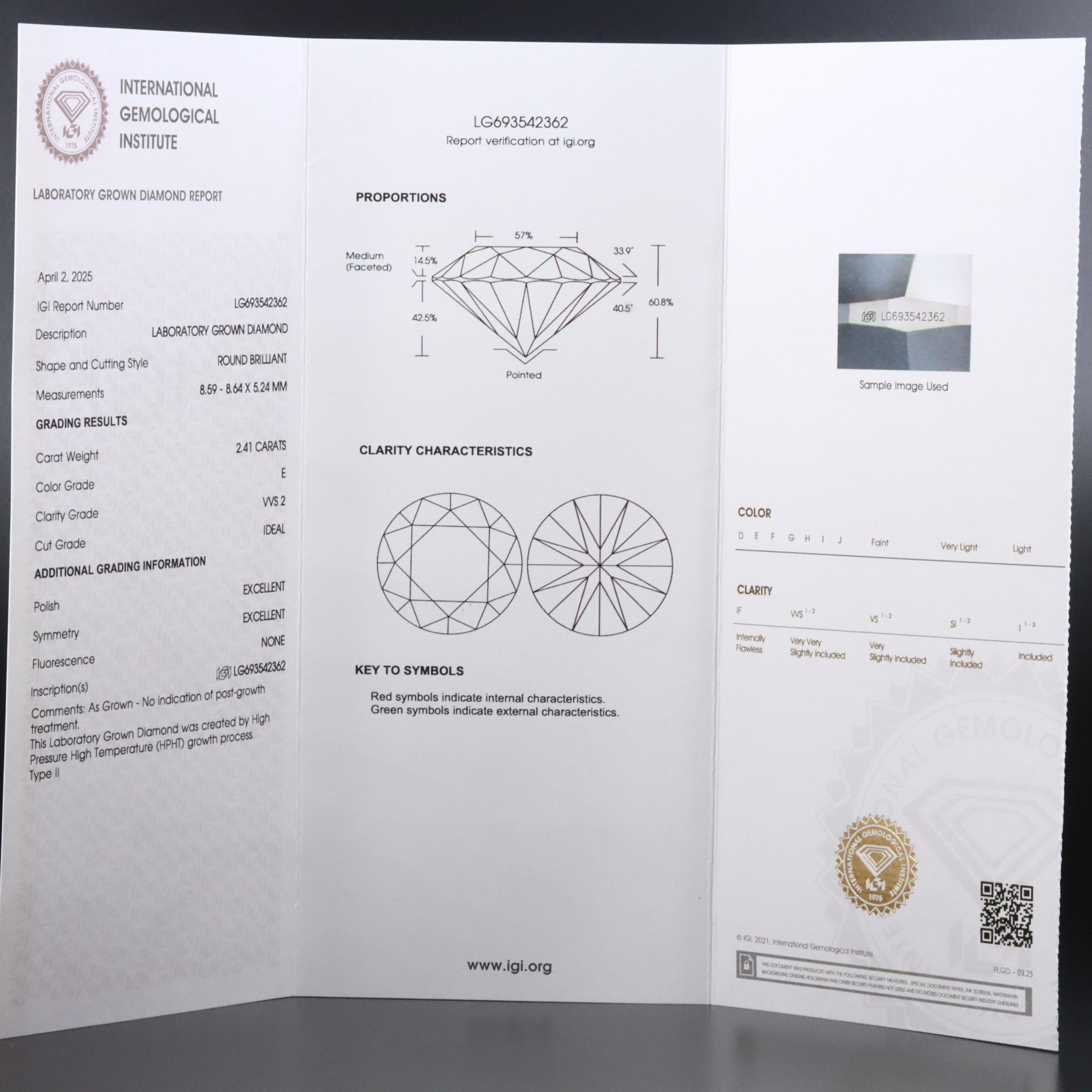 Platinum 4.79 CTW Lab Grown Diamond Stud Earrings with IGI Reports