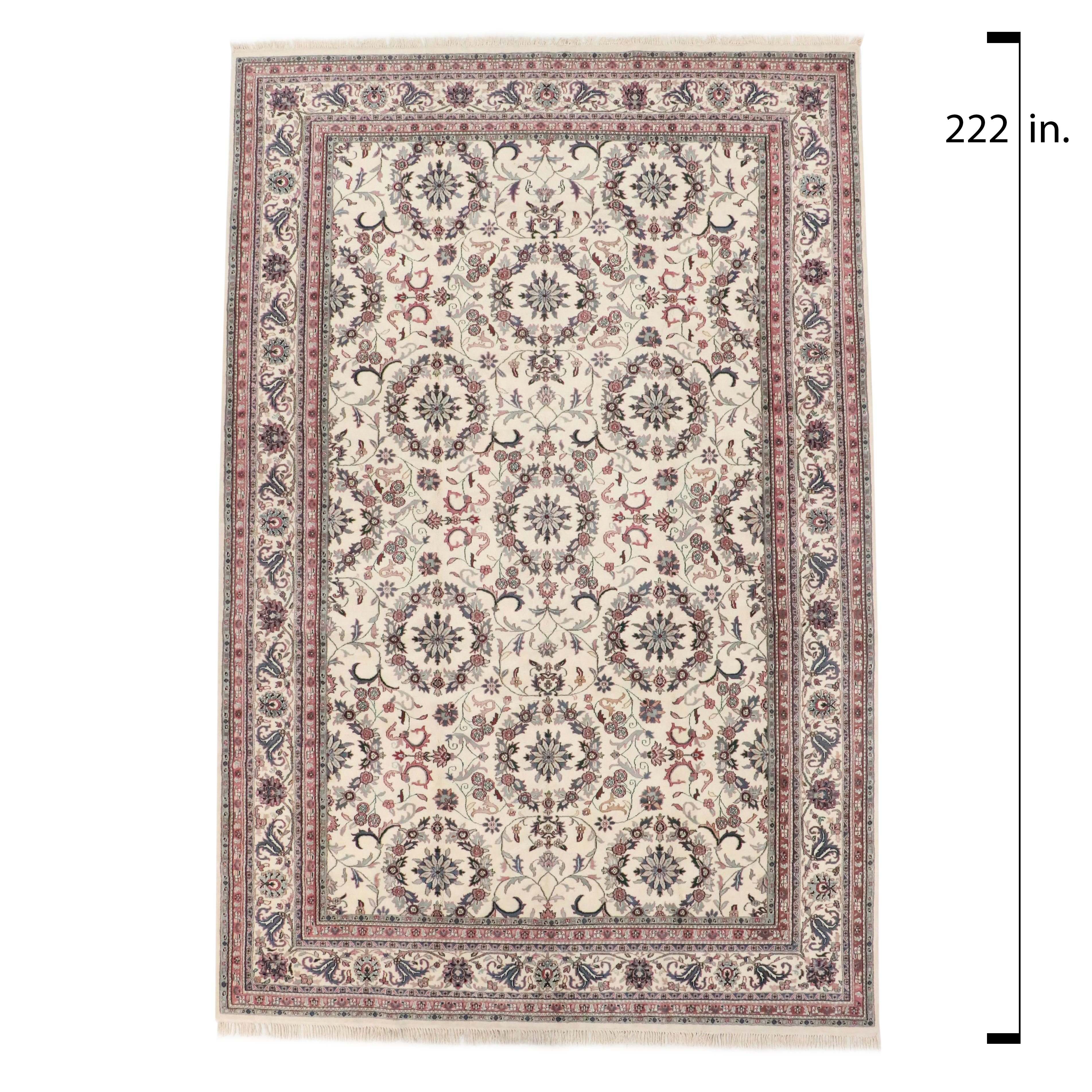 11'10 x 18'6 Hand-Knotted Persian Nain Room-Sized Rug