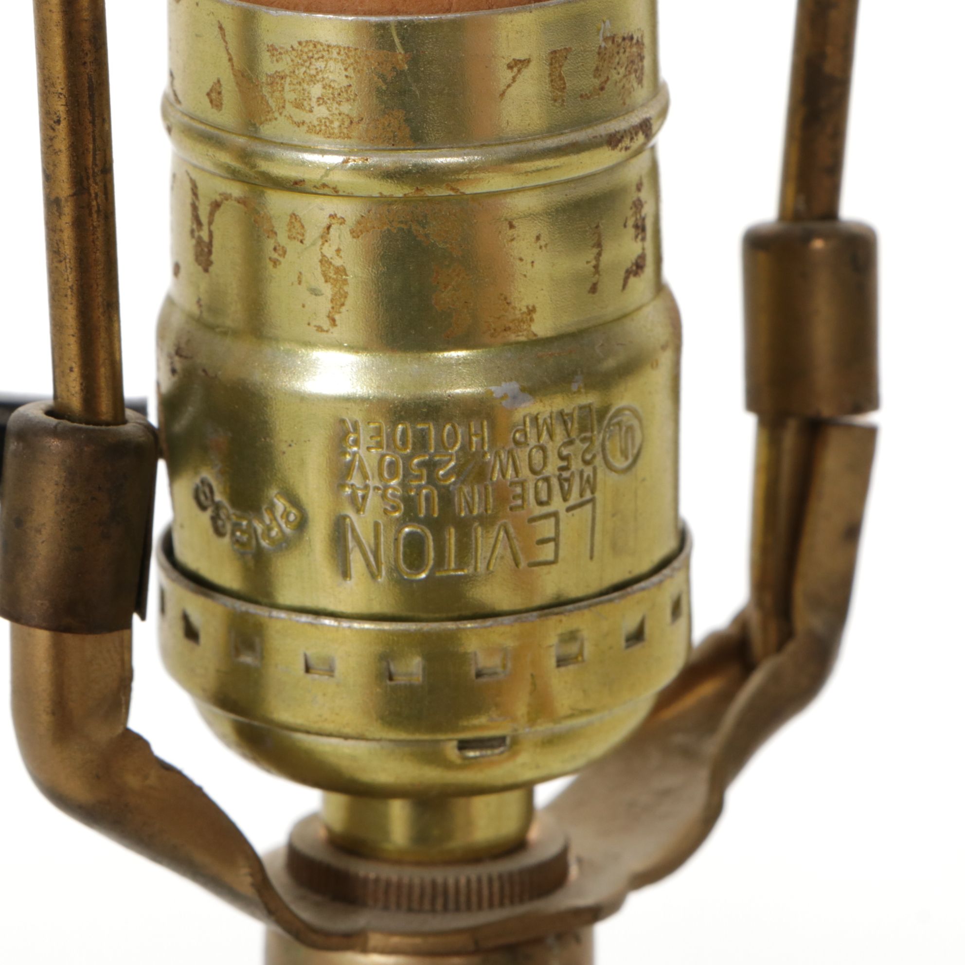 Hollywood Regency Style Pressed Glass Urn Table Lamps with Victorian Shades