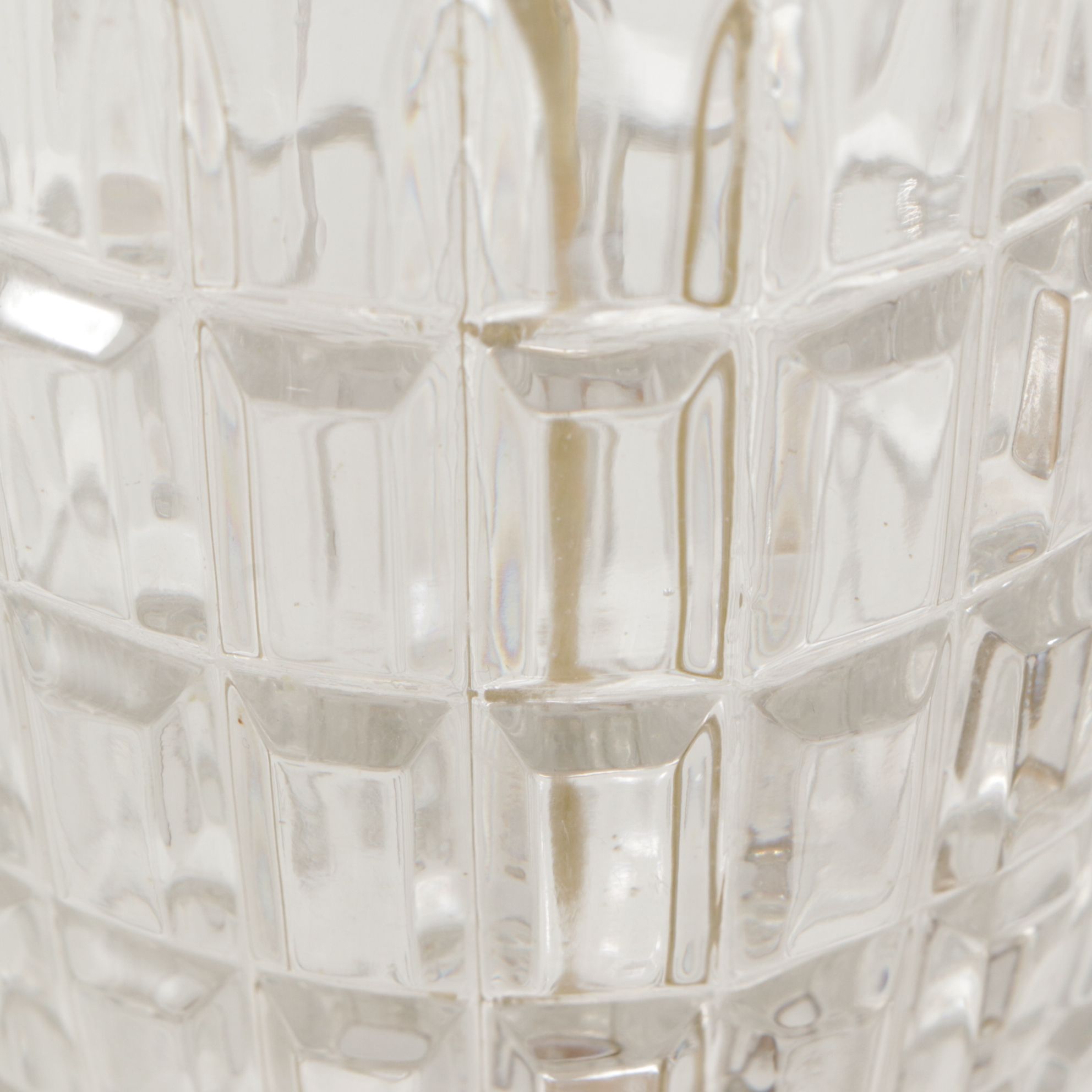 Hollywood Regency Style Pressed Glass Urn Table Lamps with Victorian Shades