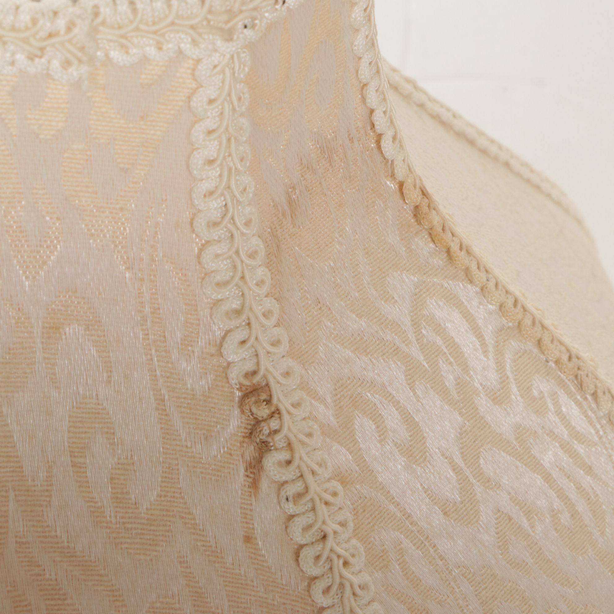 Hollywood Regency Style Pressed Glass Urn Table Lamps with Victorian Shades