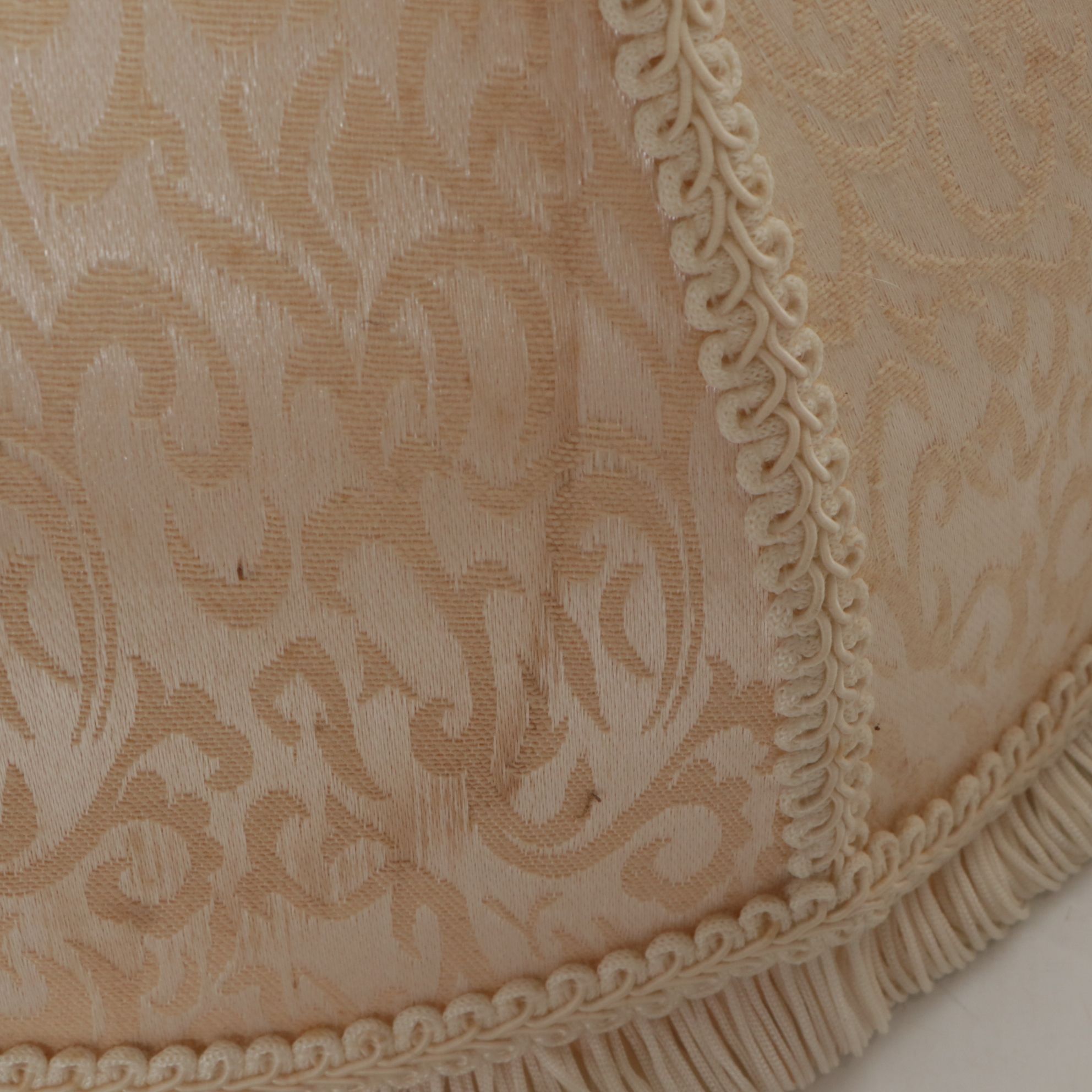 Hollywood Regency Style Pressed Glass Urn Table Lamps with Victorian Shades