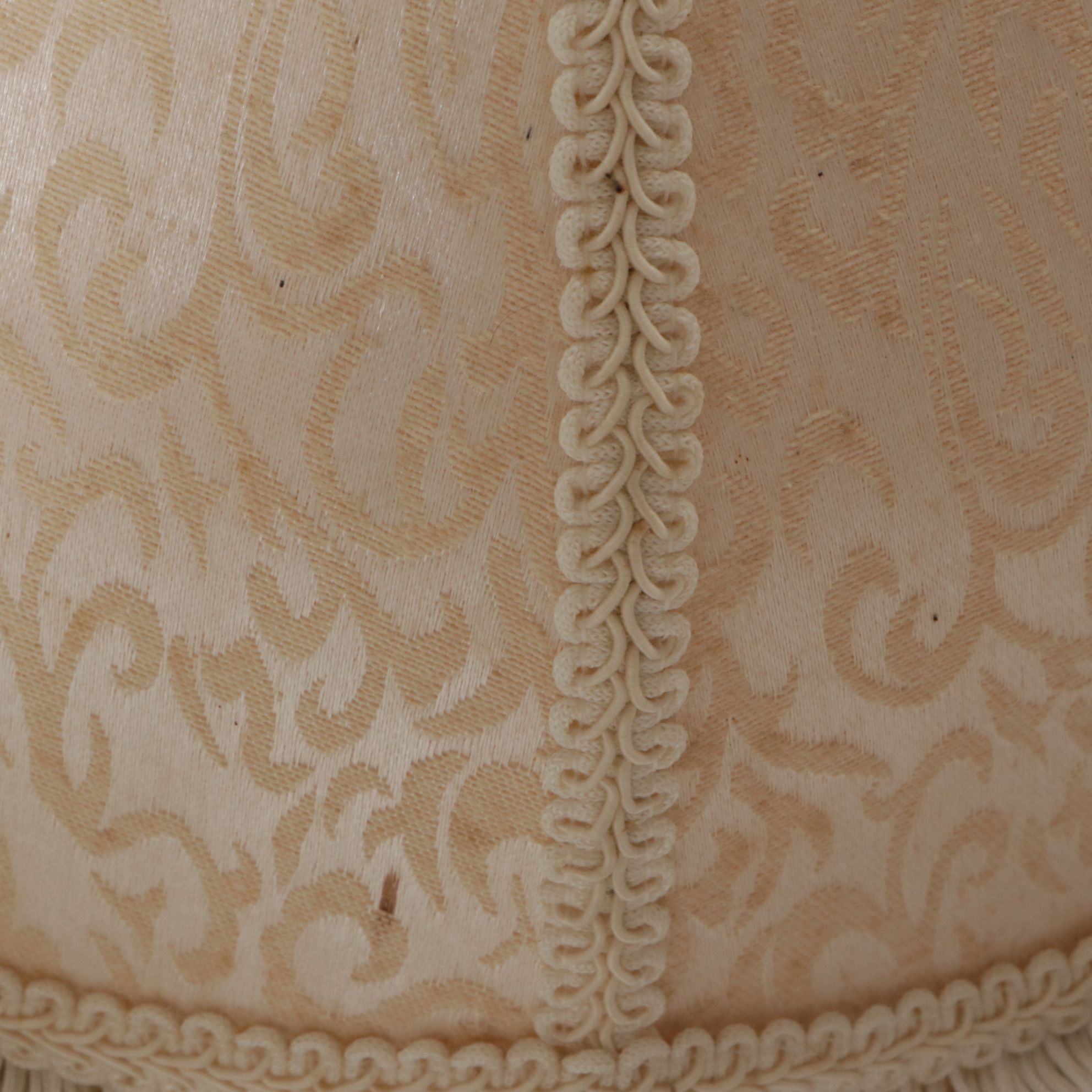 Hollywood Regency Style Pressed Glass Urn Table Lamps with Victorian Shades