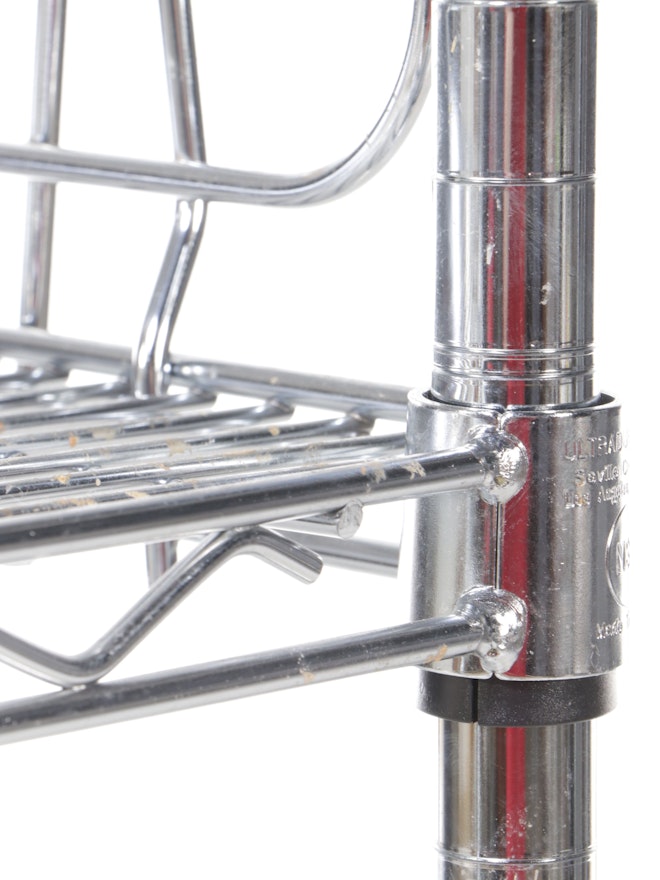 Pair of NSF Rated Chrome Six-Tier Metal Wire Shelving Racks | EBTH