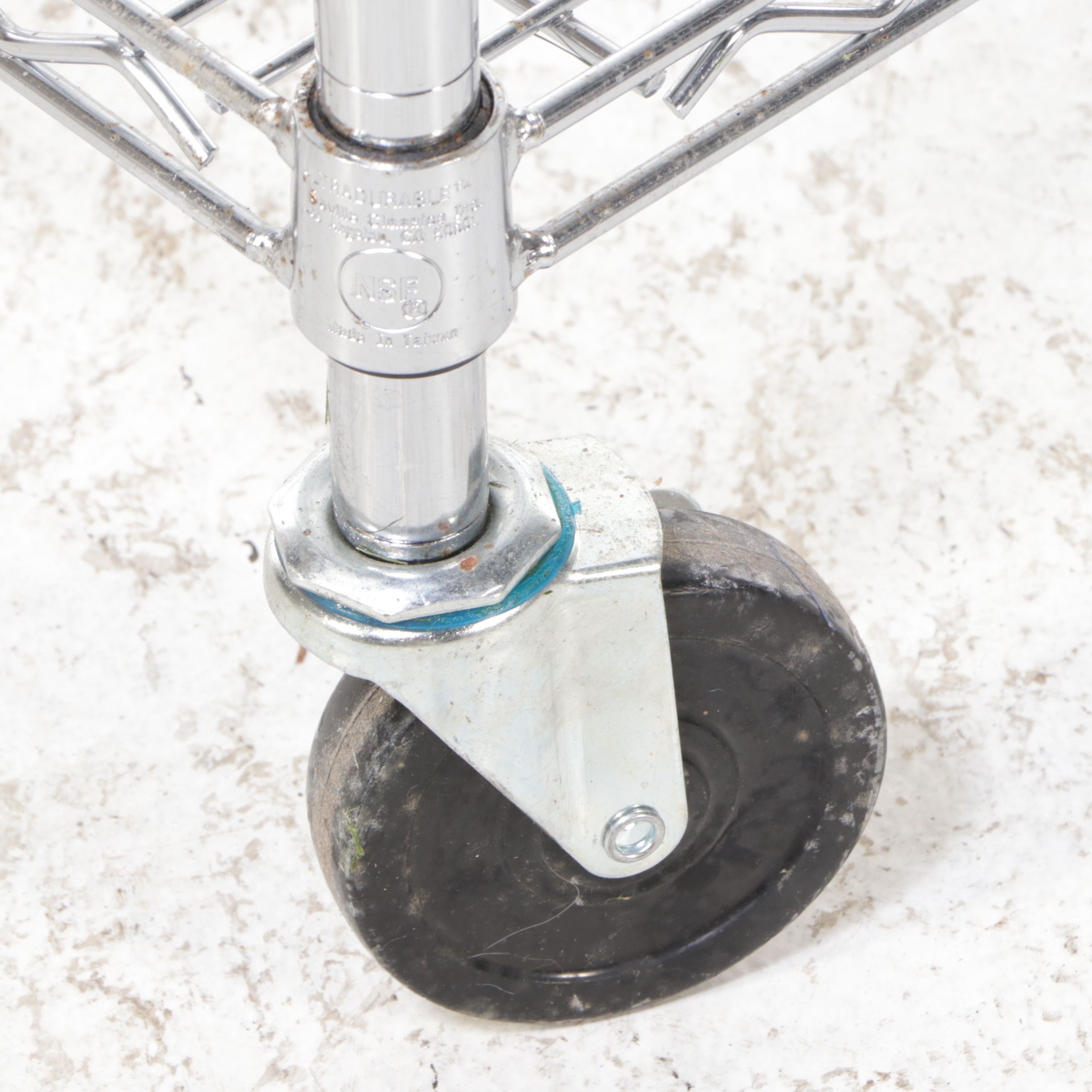 Pair of NSF Rated Chrome Six-Tier Metal Wire Shelving Racks