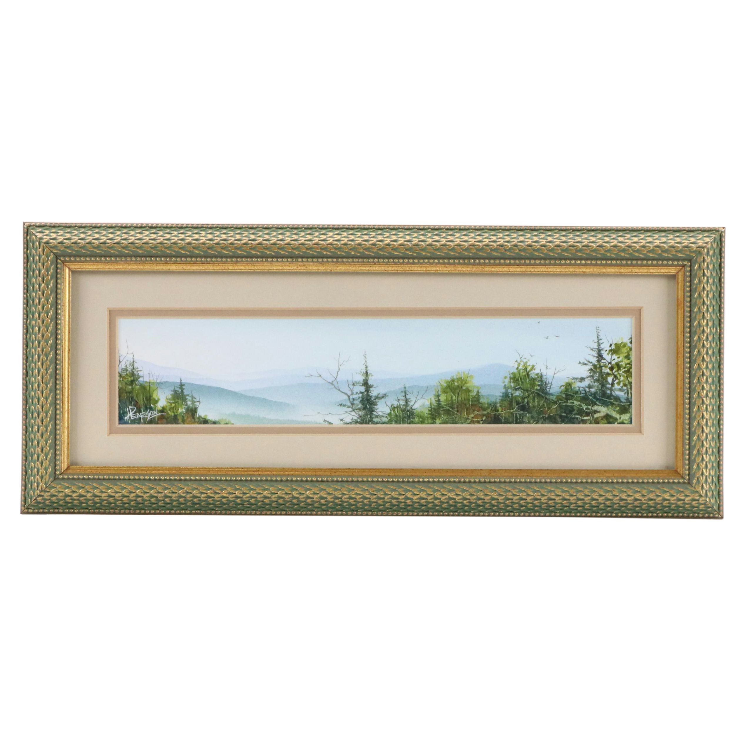 J. Pearson Panoramic Wilderness Landscape, Late 20th or 21st Century