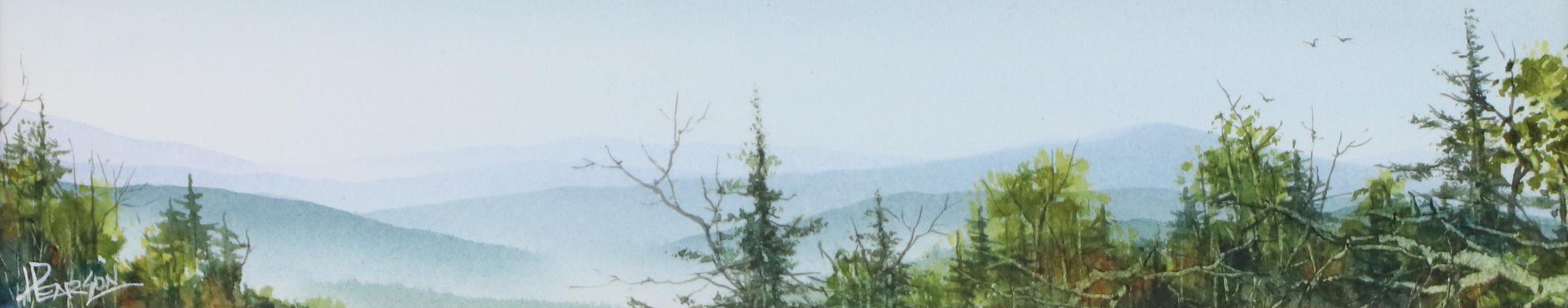 J. Pearson Panoramic Wilderness Landscape, Late 20th or 21st Century