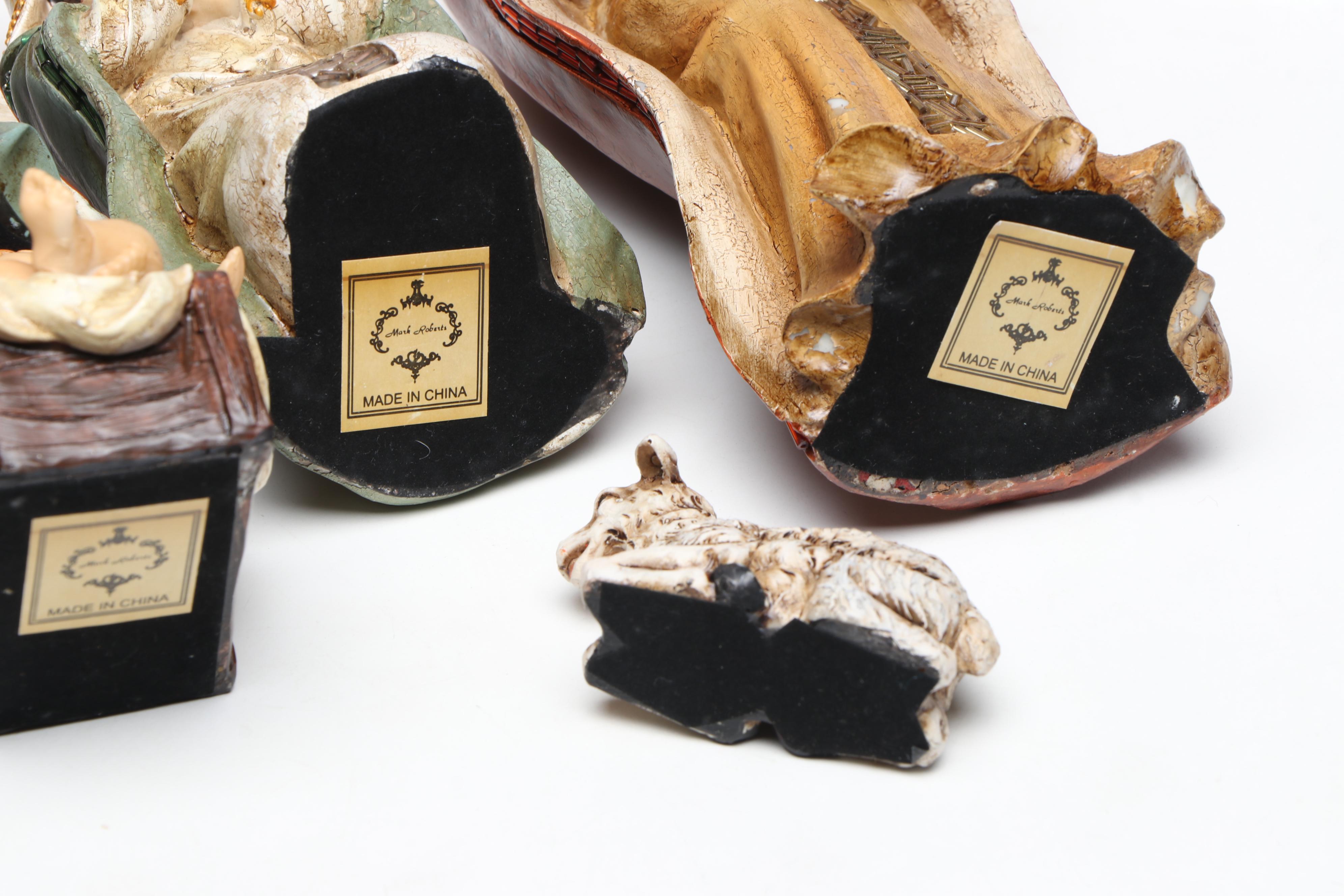 Nativity Figures with Advent Calendars and Other Christmas Décor