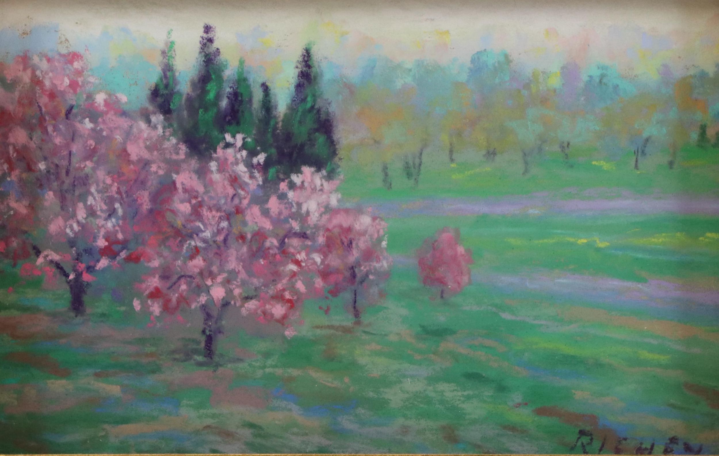 Bob Richey Pastel Landscape Drawing