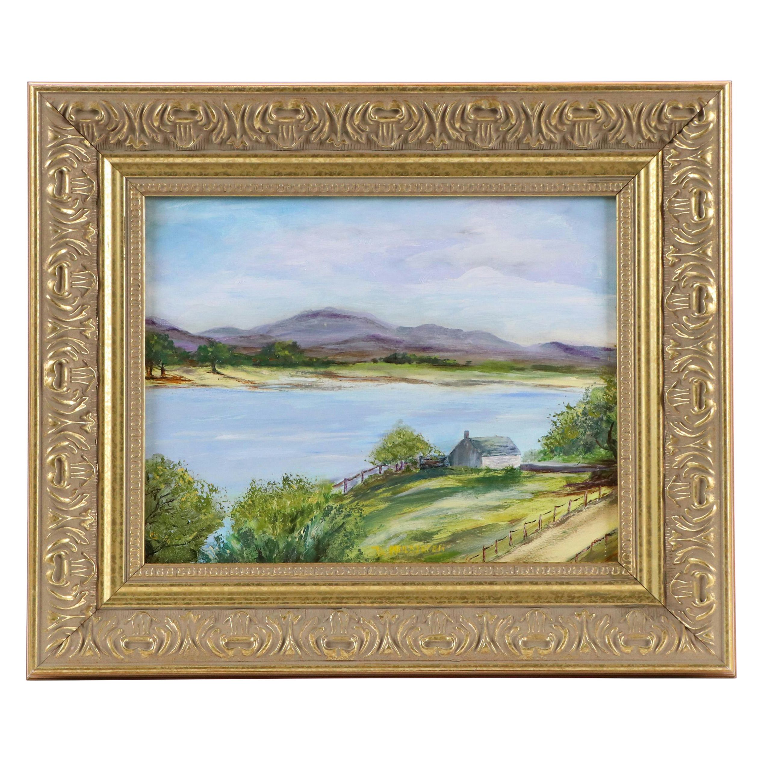 Landscape Oil Painting "A Lake in Scotland"