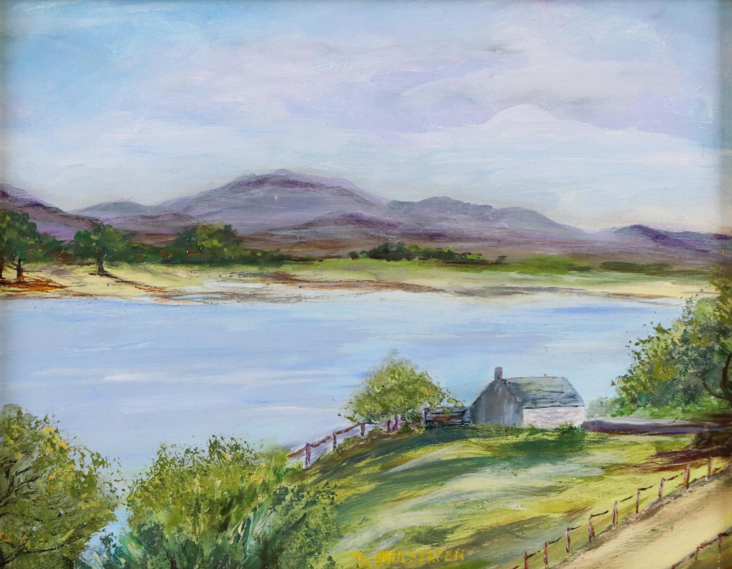 Landscape Oil Painting "A Lake in Scotland"