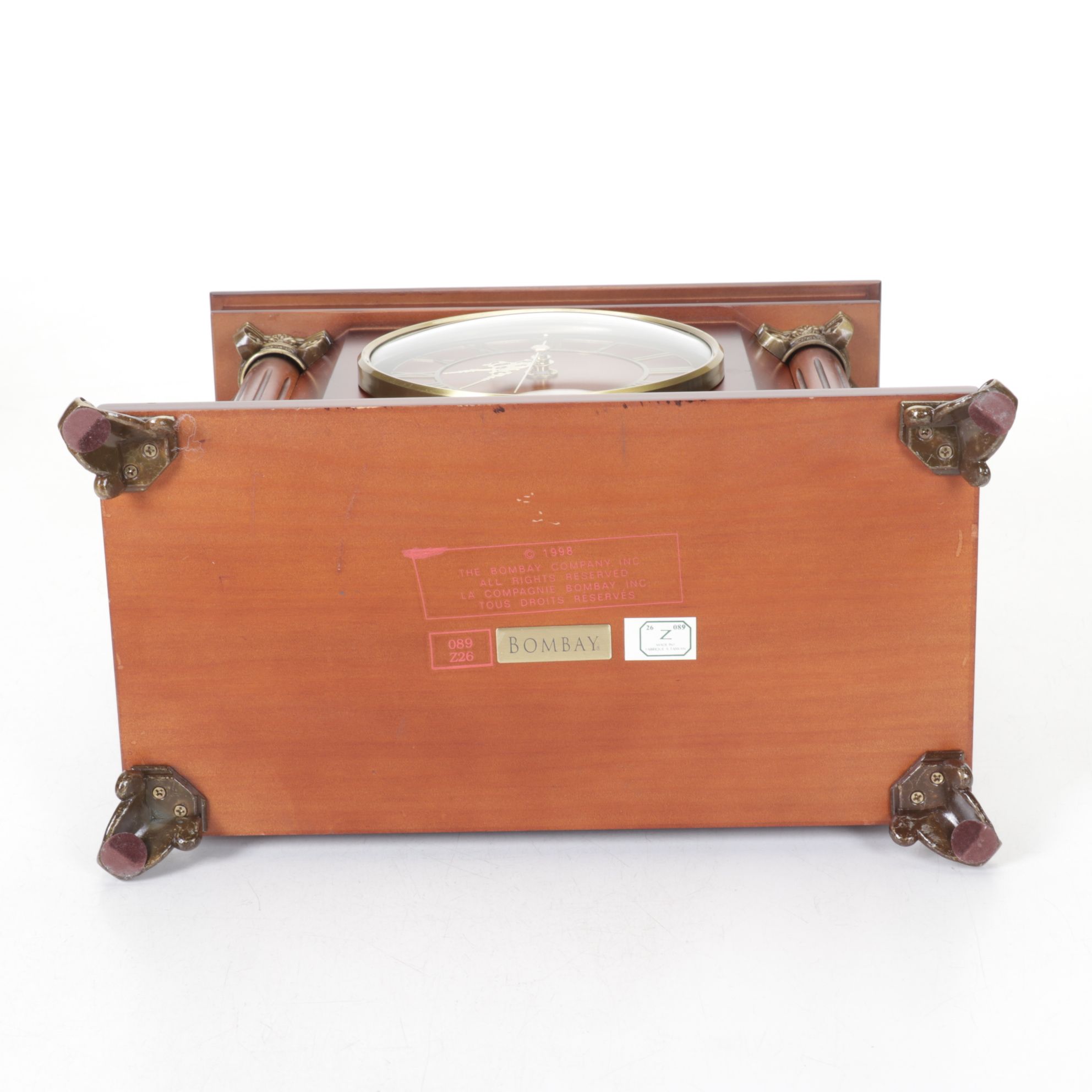 Bombay Company Mantel Clock and Jewelry Box