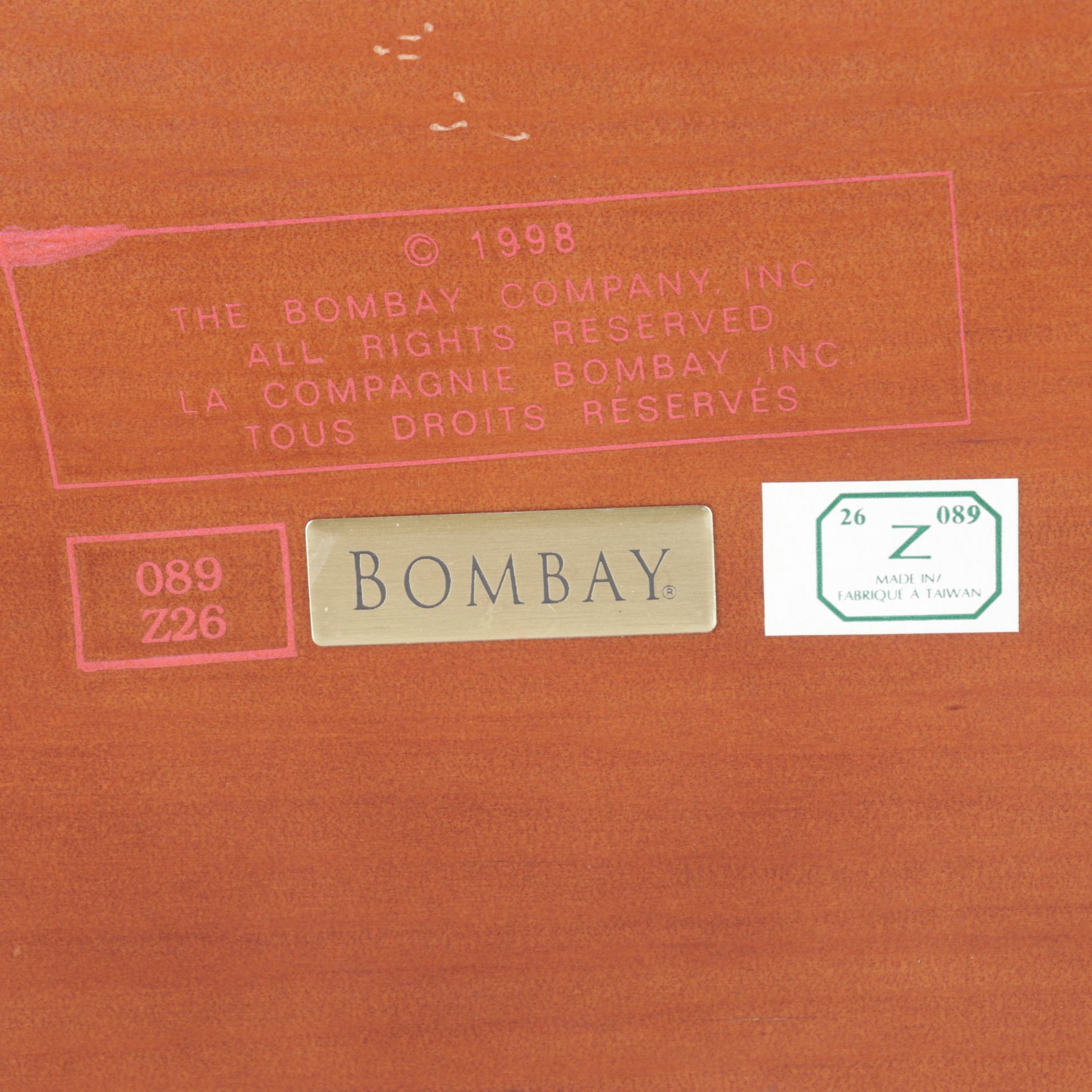 Bombay Company Mantel Clock and Jewelry Box